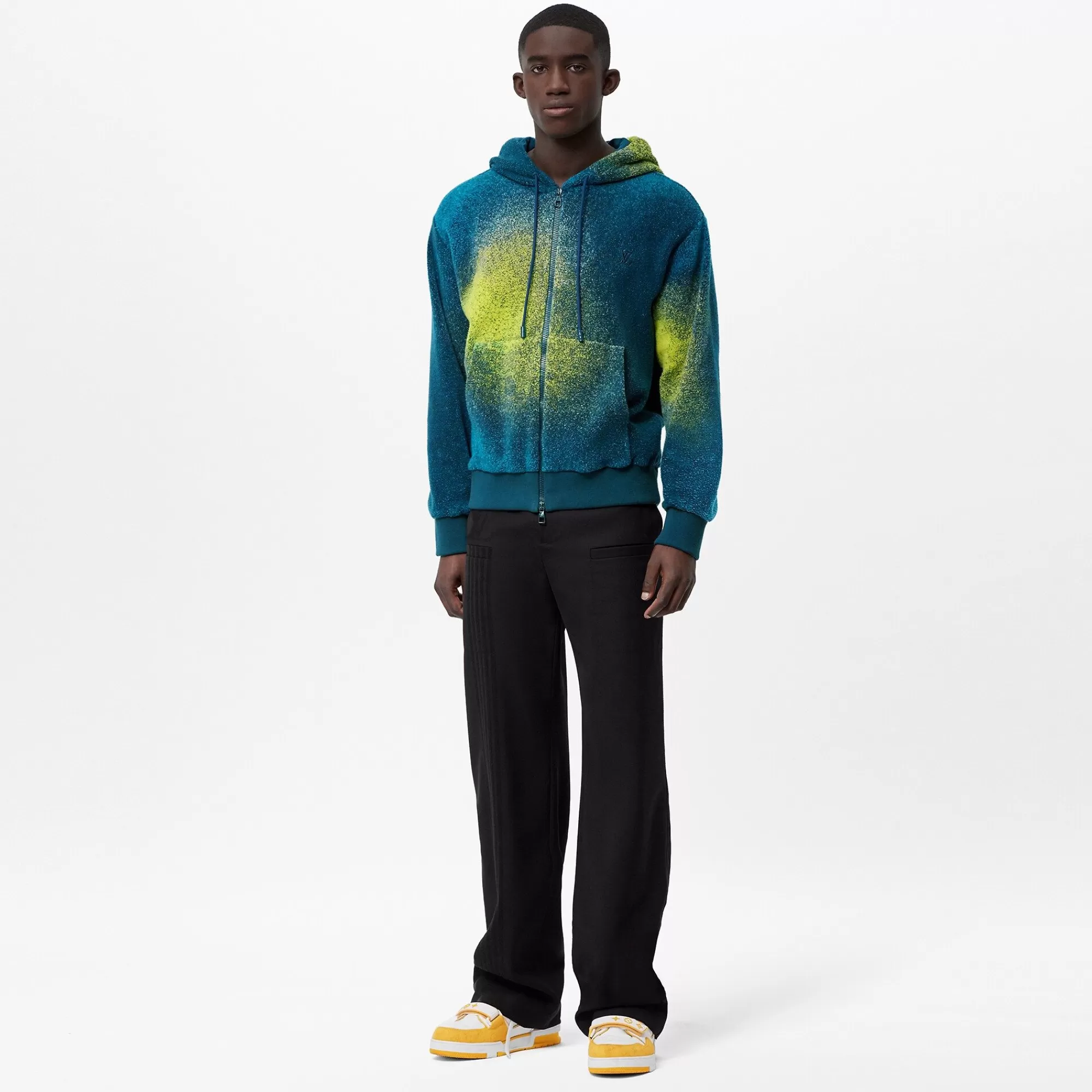 Cheap Louis Vuitton Embroidered Zip Through Hoodie