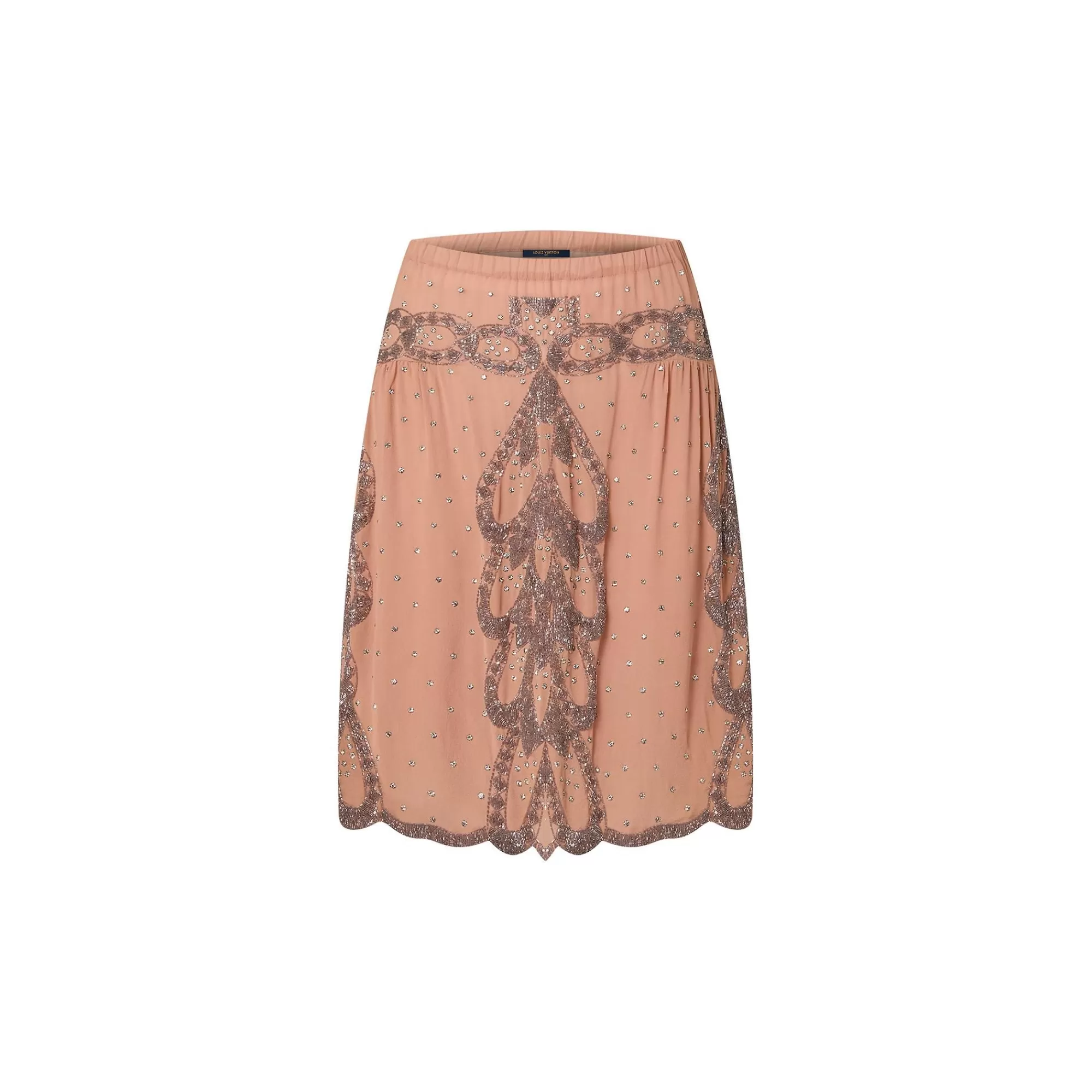 New Louis Vuitton Embroidred Abstract Leaf Skirt