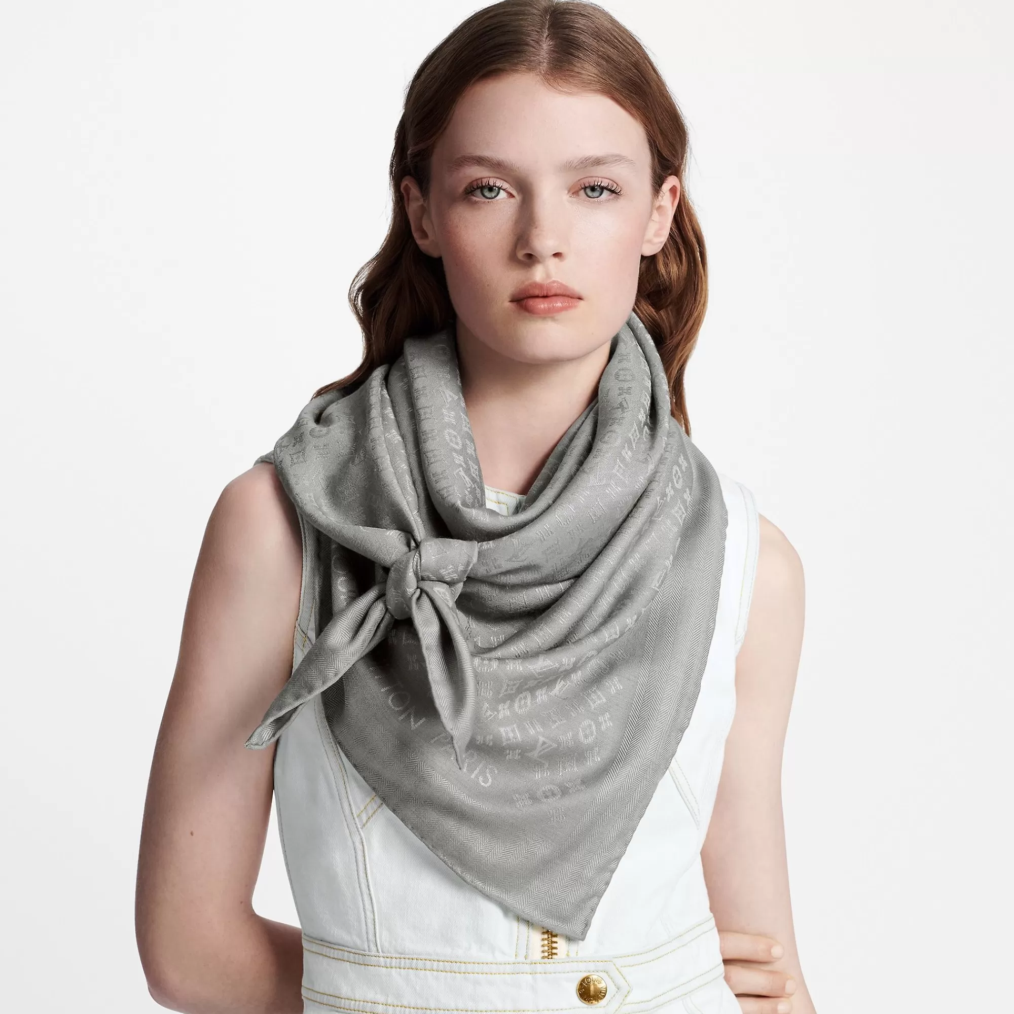 Cheap Louis Vuitton Evermore Shawl Dark Grey