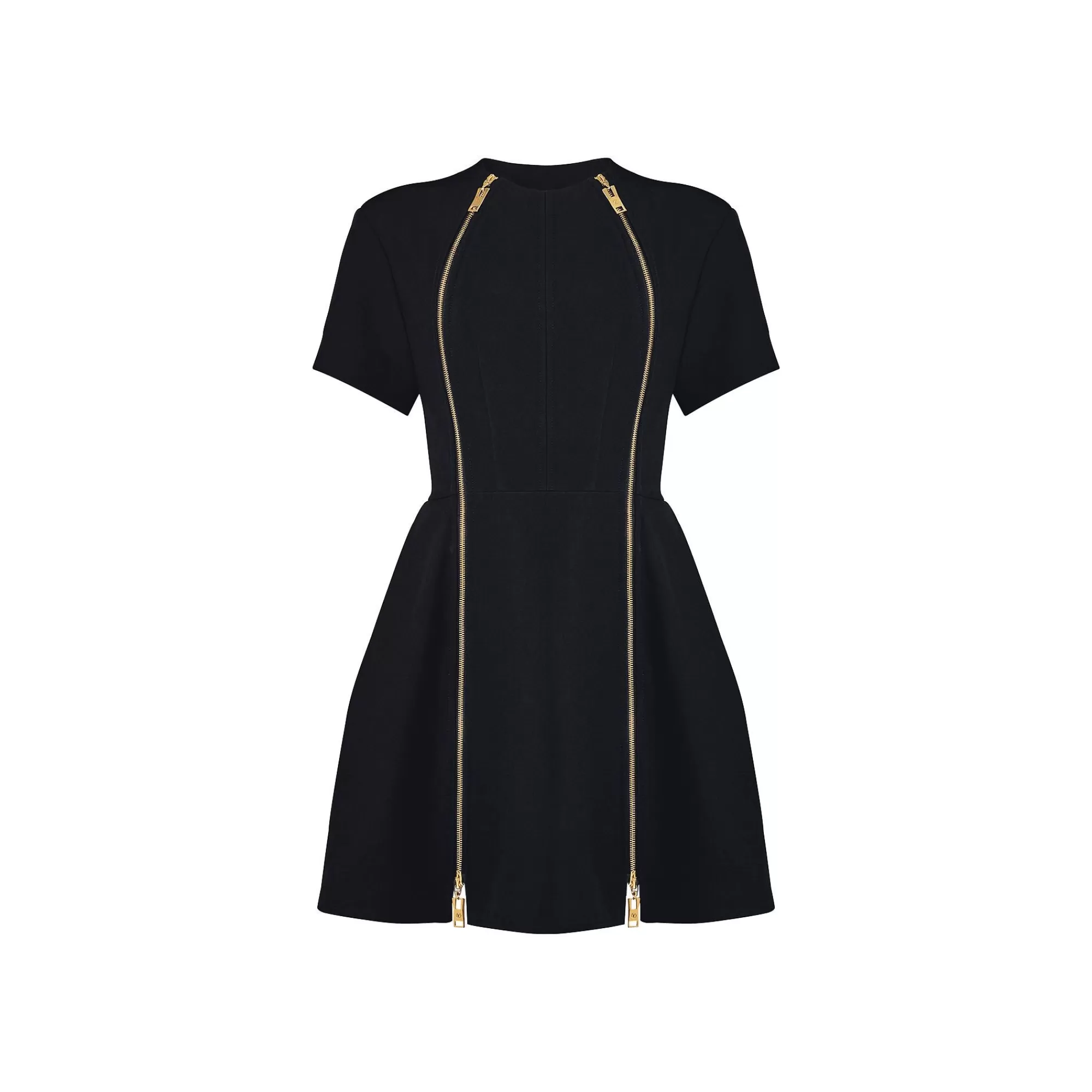 Hot Louis Vuitton Exposed Zipper Fit-And-Flare Dress