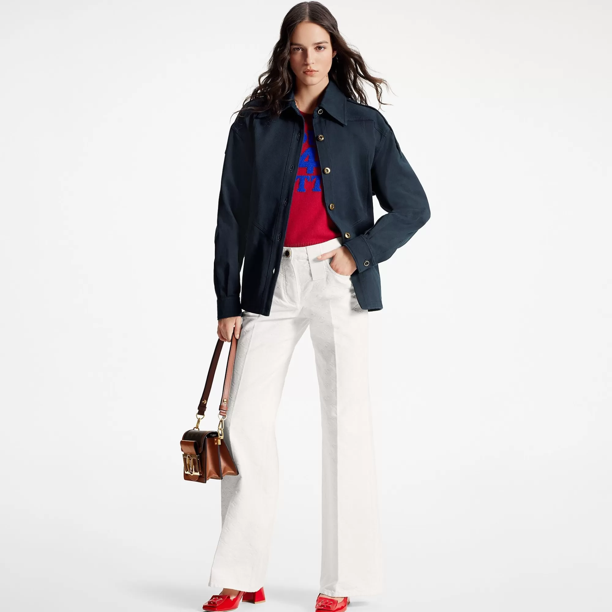 Online Louis Vuitton Eyelet Cotton Drill Shirt