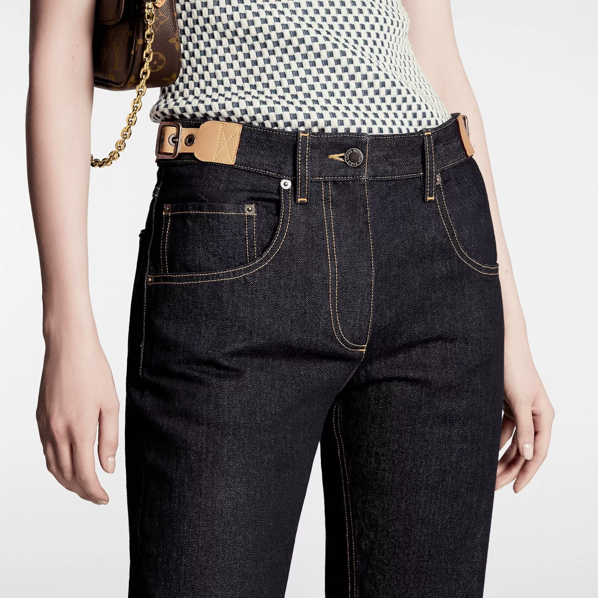 Cheap Louis Vuitton Eyelet Tab Jeans