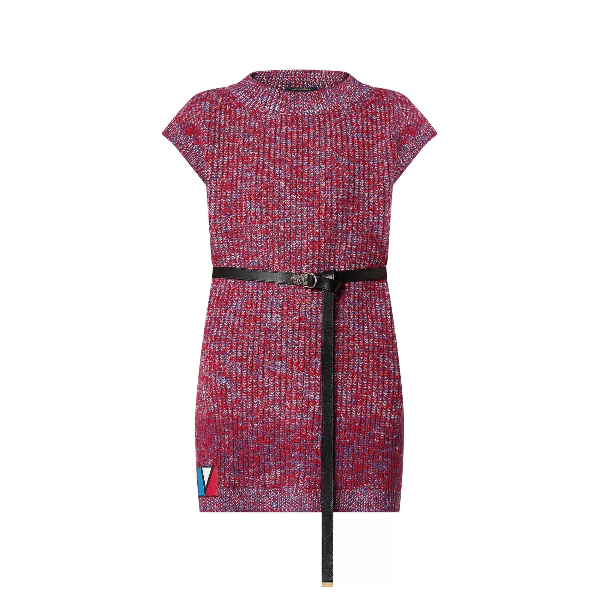 Cheap Louis Vuitton Felted Wool Knit Mini Dress Red