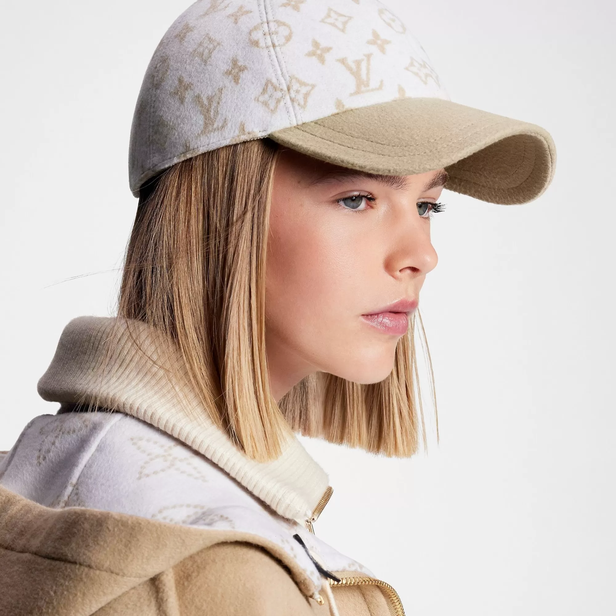 Cheap Louis Vuitton Flanelv Cap Beige