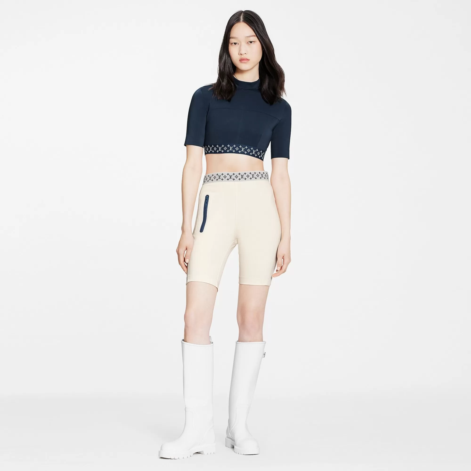 Hot Louis Vuitton Flight Mode Cycling Shorts Beige Clair