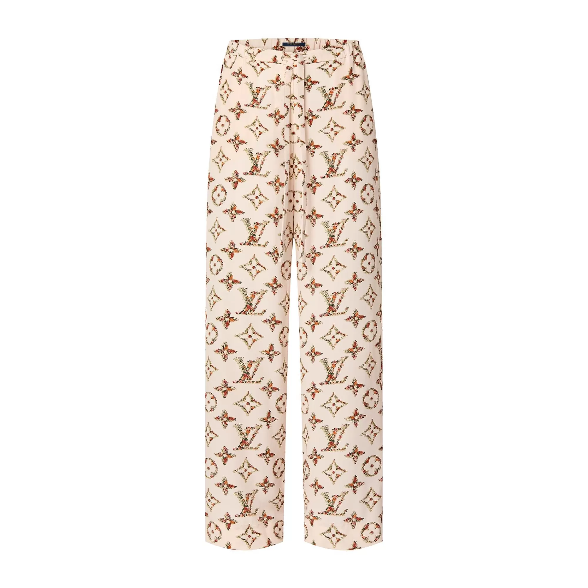 Cheap Louis Vuitton Floral Monogram Wide-Leg Pajama Pants