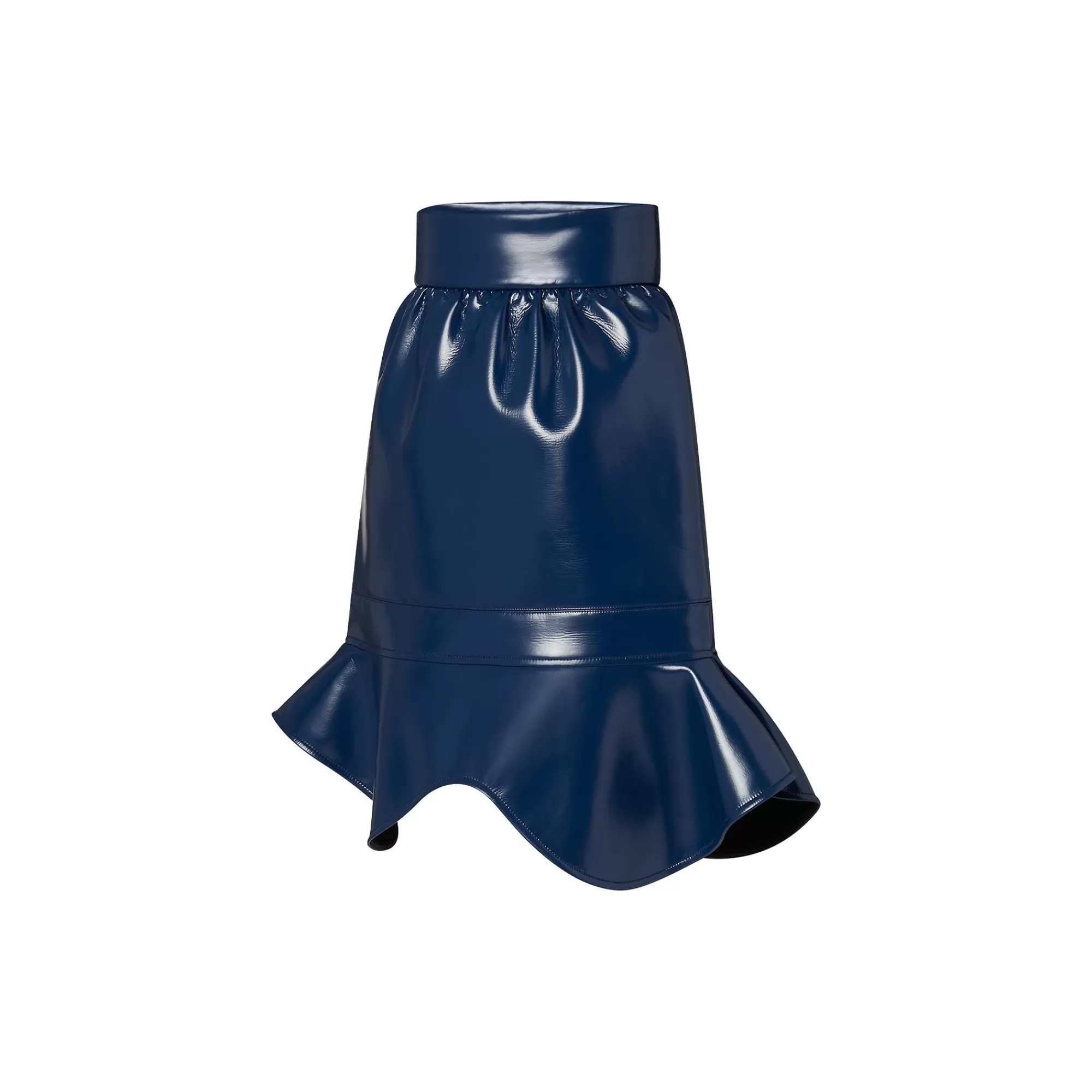 New Louis Vuitton Flounce Hem Glossy Skirt
