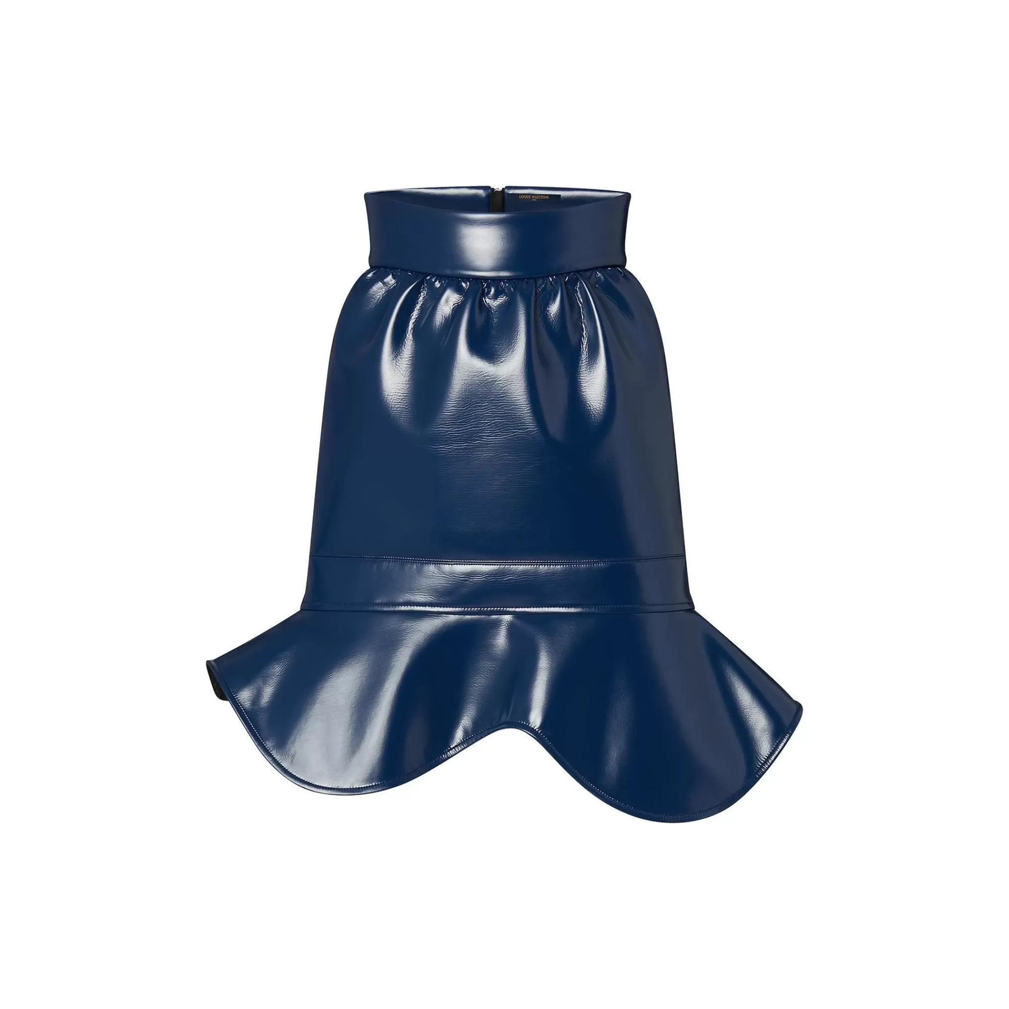 New Louis Vuitton Flounce Hem Glossy Skirt