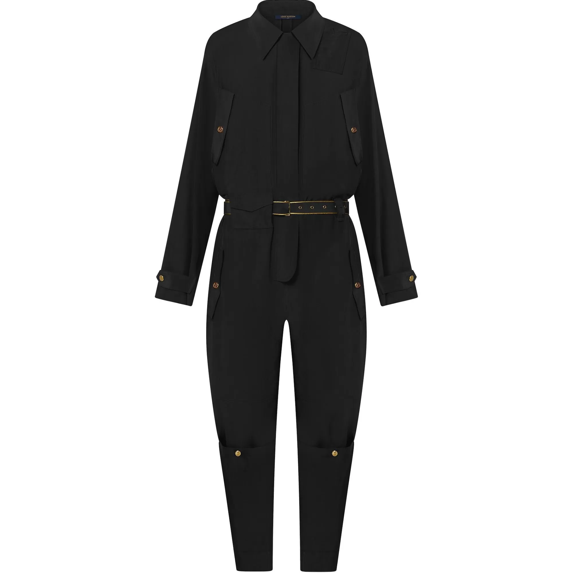 Online Louis Vuitton Fluid Silk Utility Jumpsuit