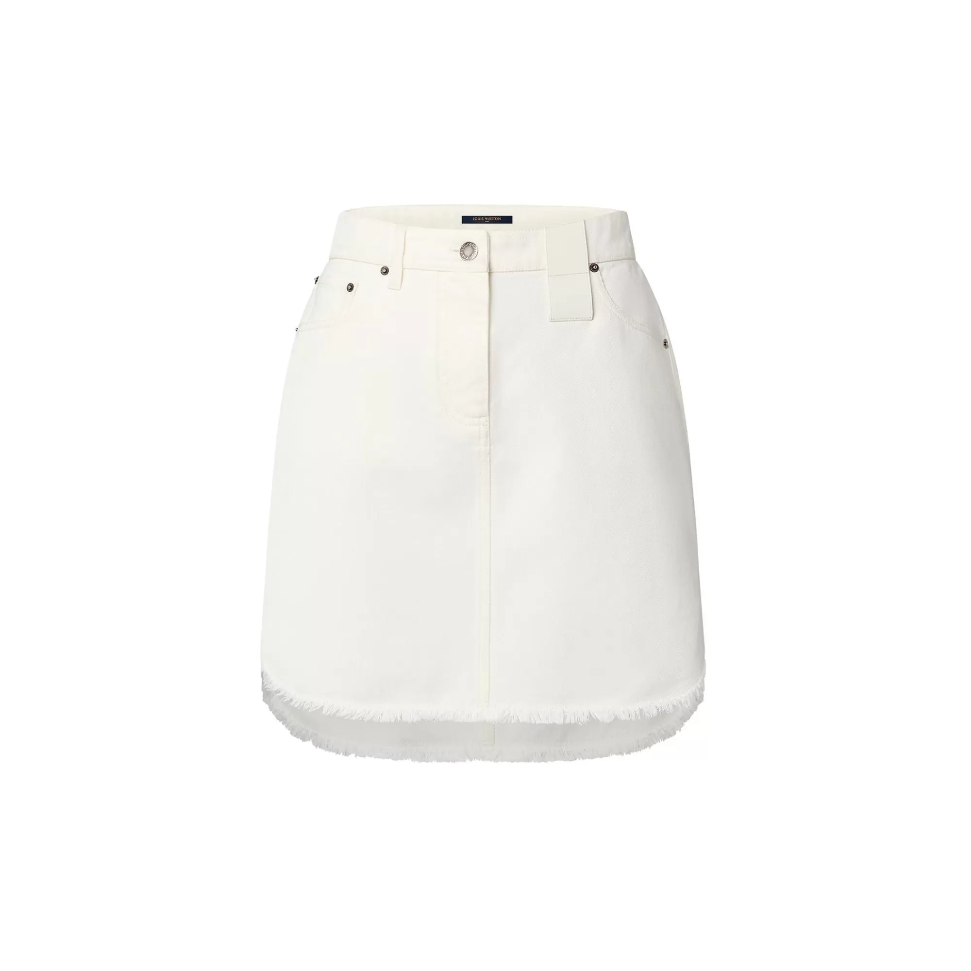 Cheap Louis Vuitton Frayed Hem Denim Skirt