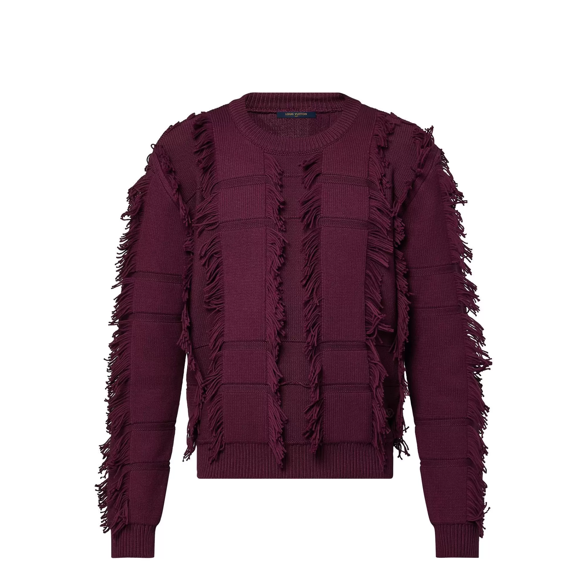 Shop Louis Vuitton Fringed Crewneck