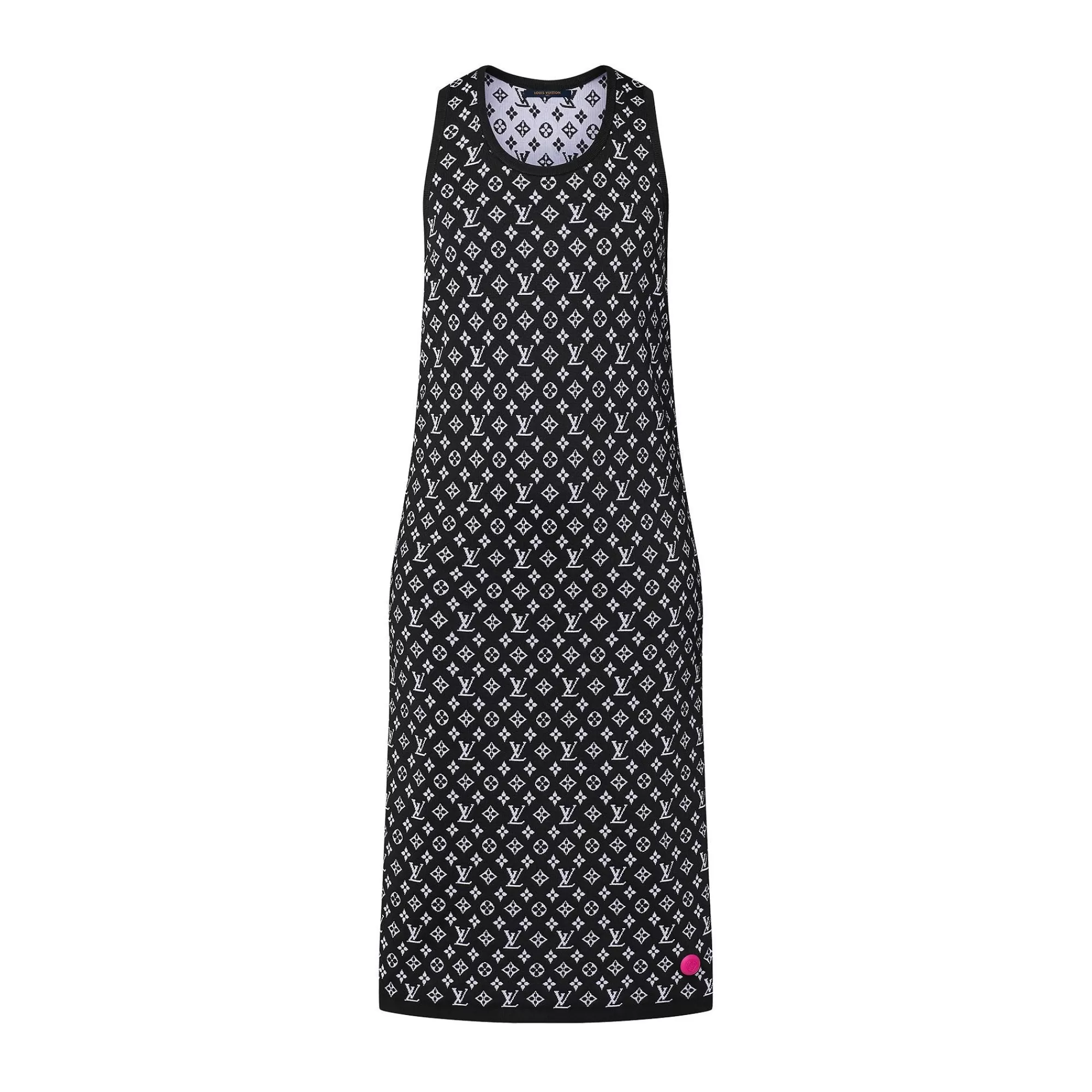 Cheap Louis Vuitton Fuchsia Accent Sporty Knit Dress