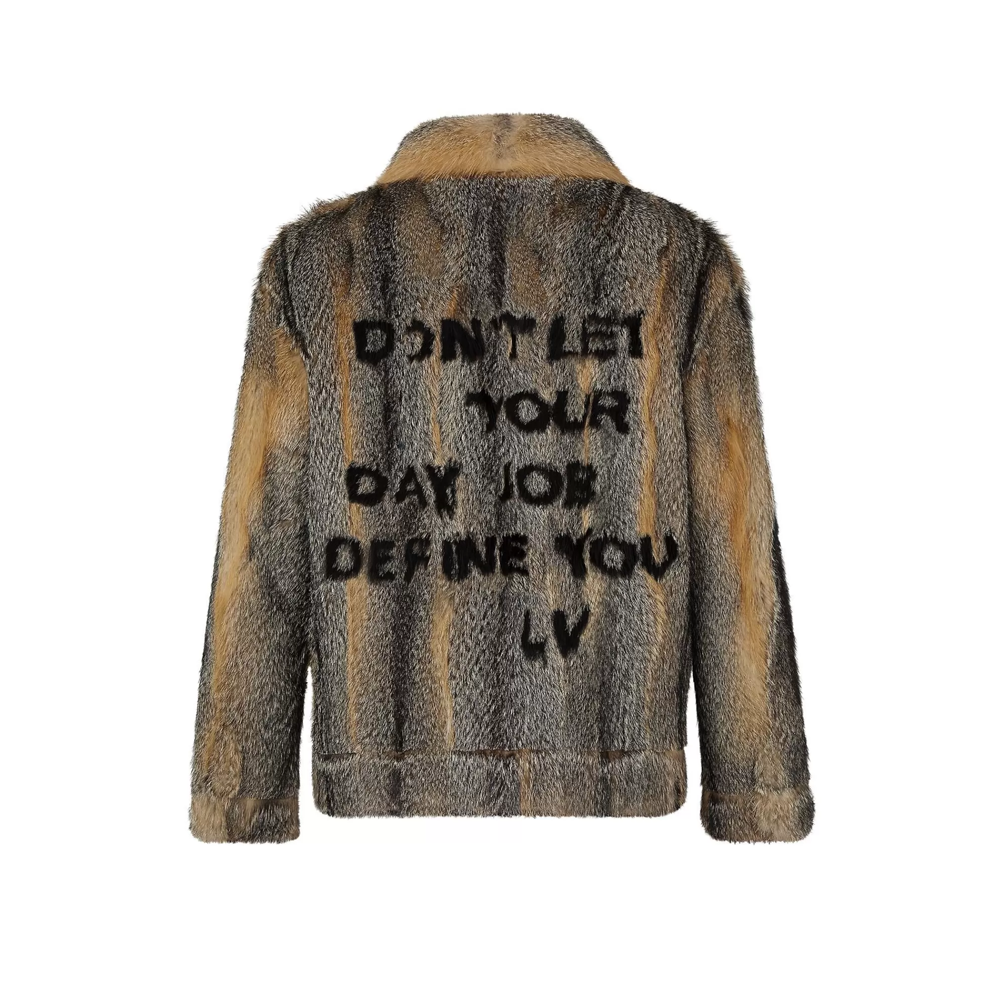 Best Sale Louis Vuitton Fur Blouson With Lv Lettering