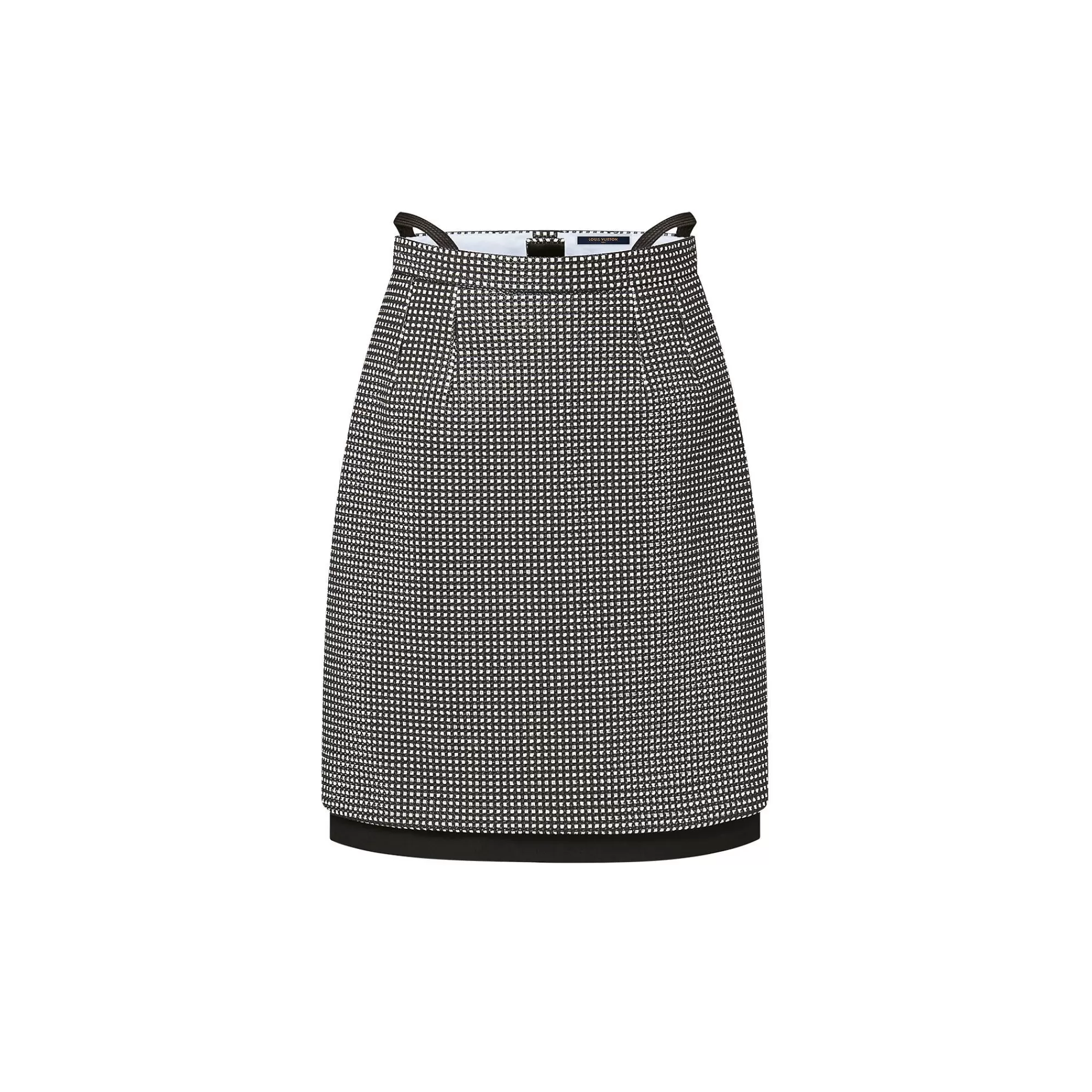 Sale Louis Vuitton Gingham Leather Skirt