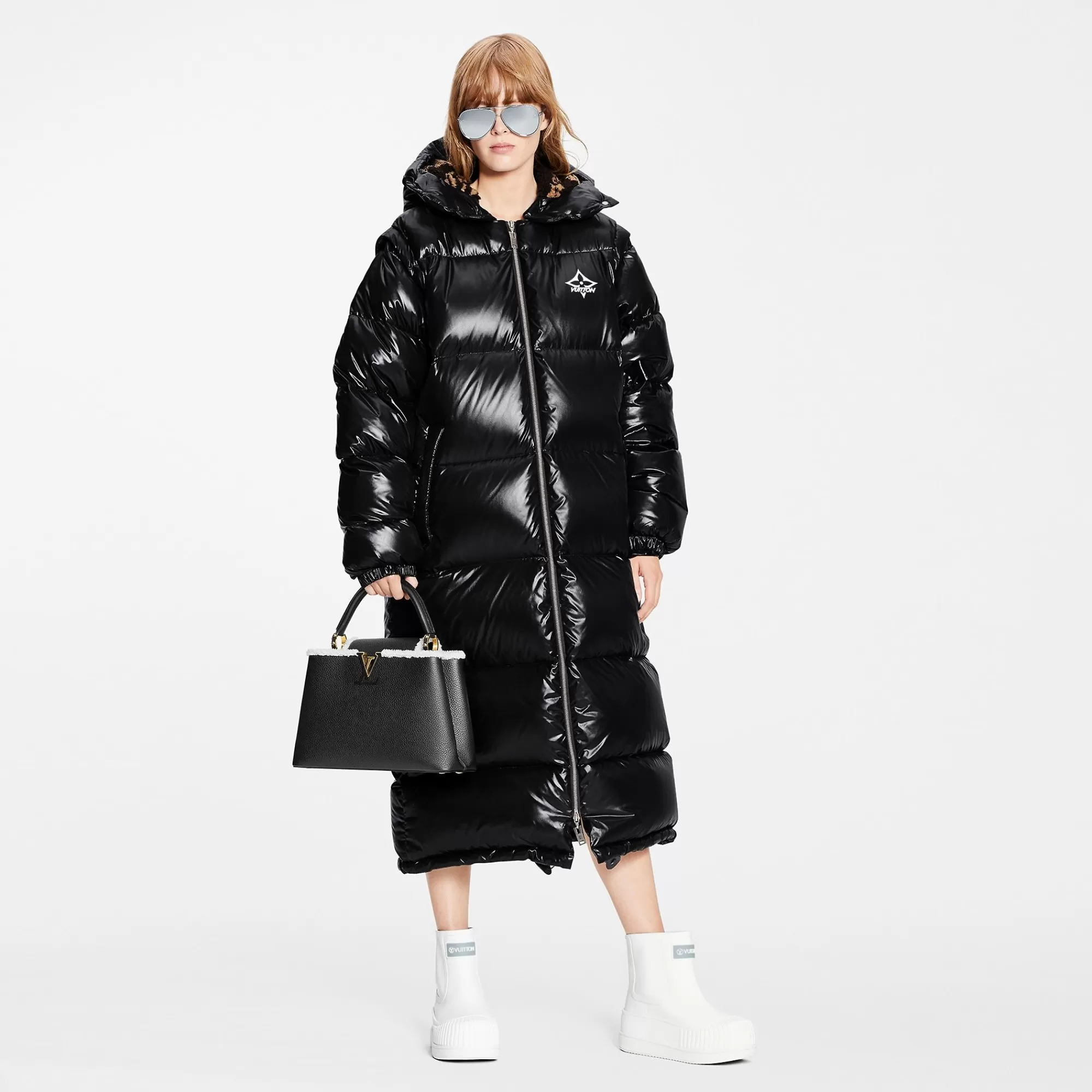 Store Louis Vuitton Glossy Long Puffer Coat