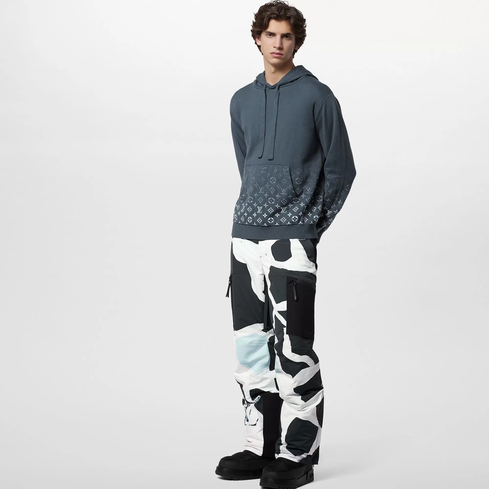 Fashion Louis Vuitton Gradient Cotton Hoodie