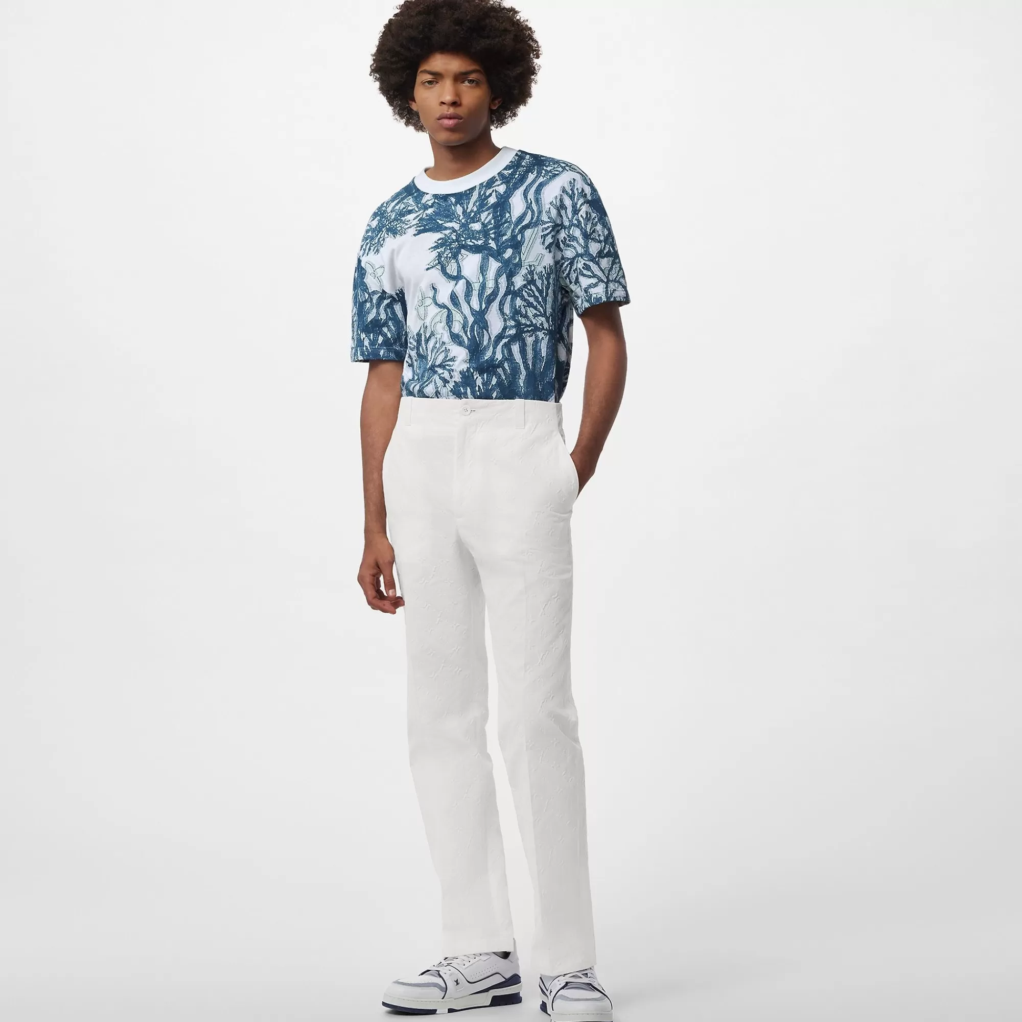 Sale Louis Vuitton Graphic Cotton Short-Sleeved T-Shirt