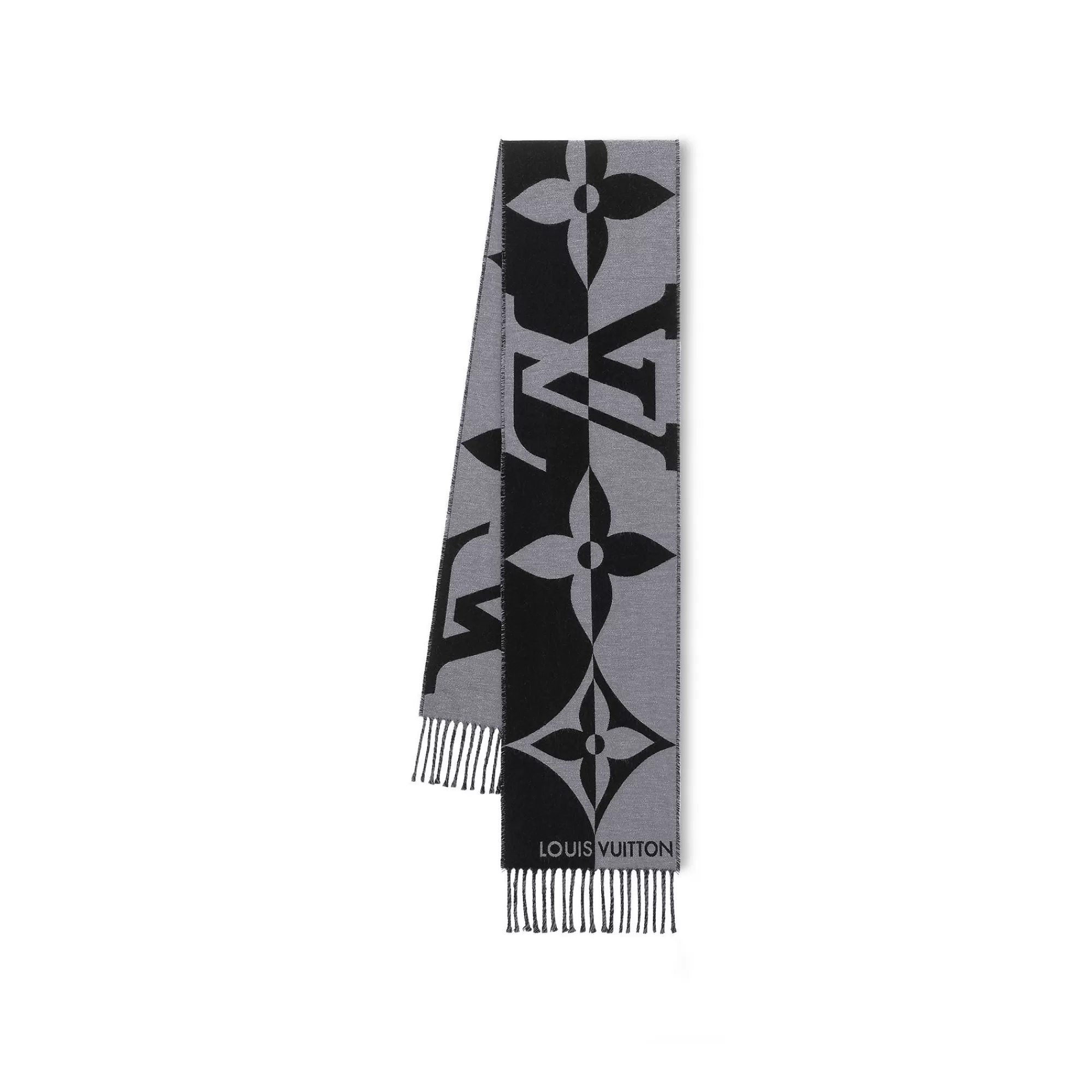 Store Louis Vuitton Graphic Dual Small Scarf Black