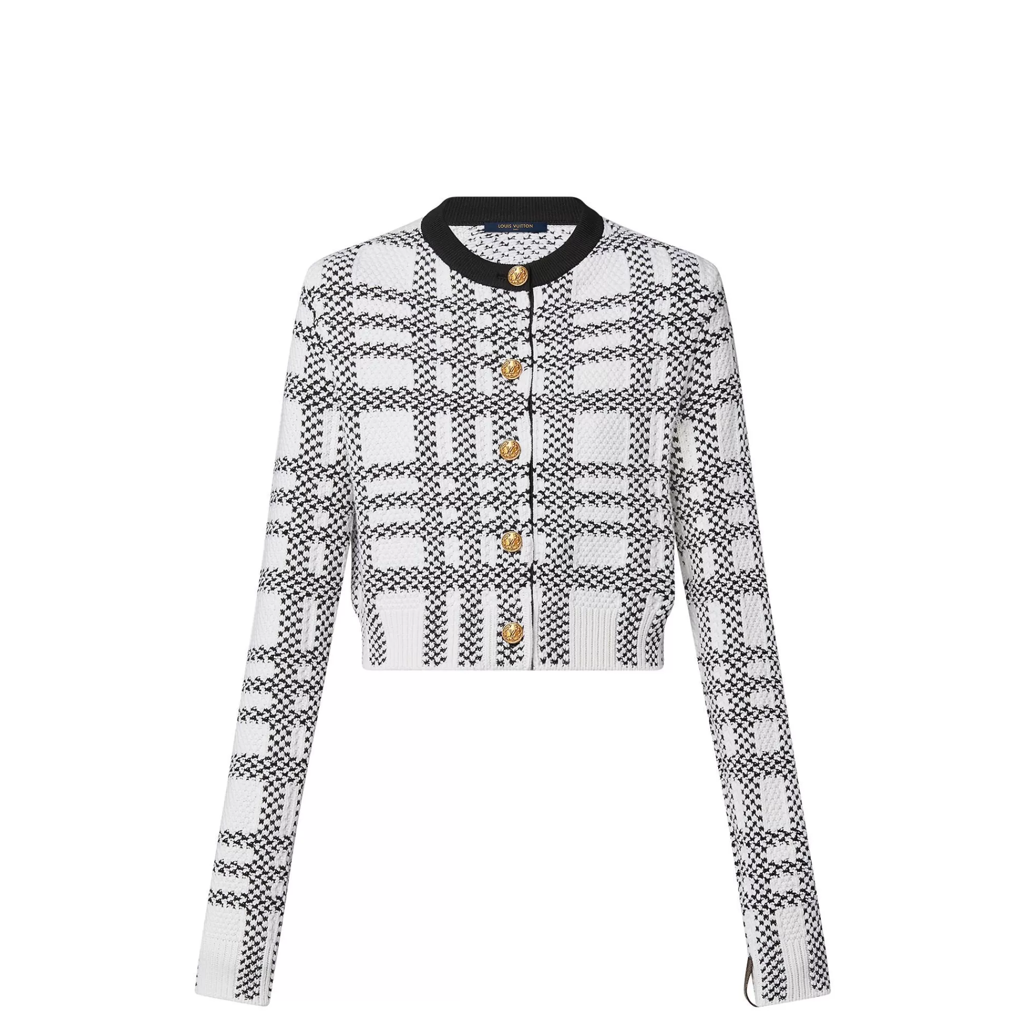 Discount Louis Vuitton Graphic Knit Cropped Cardigan