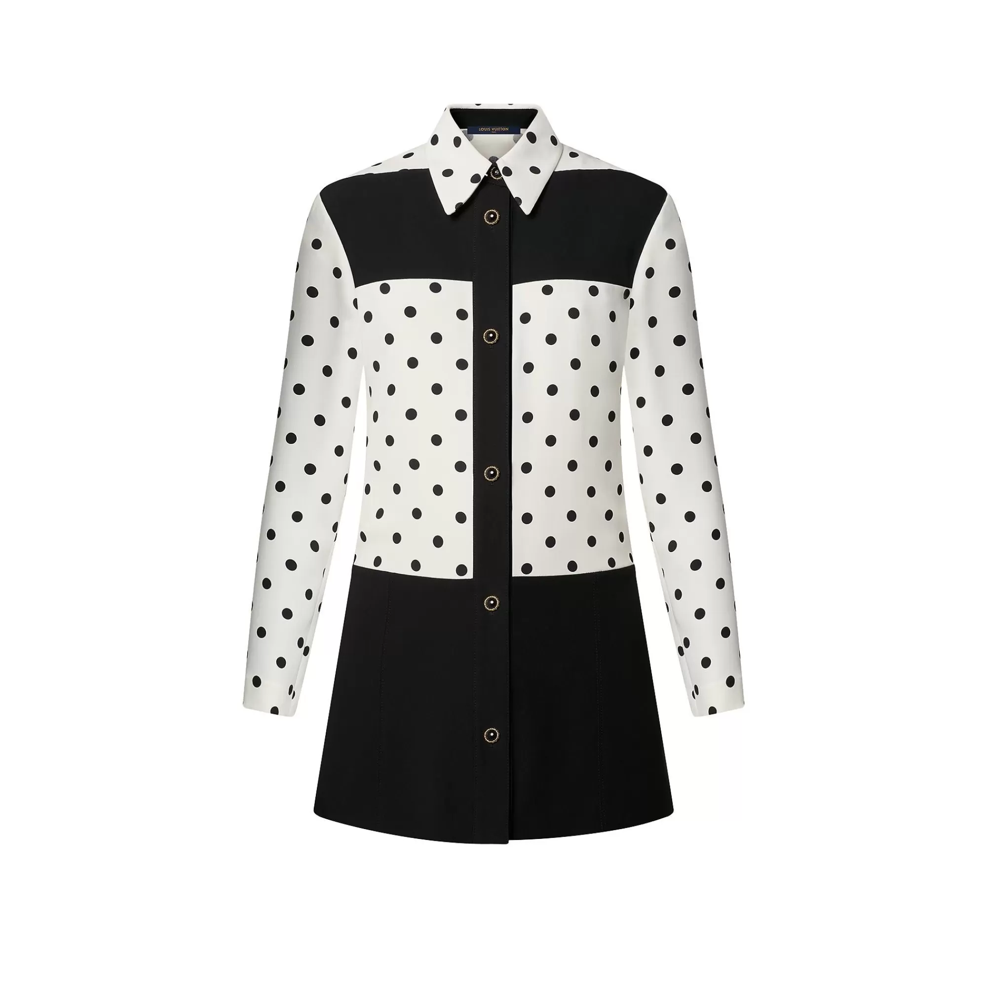 Online Louis Vuitton Graphic Polka Dot Mini Shirt Dress