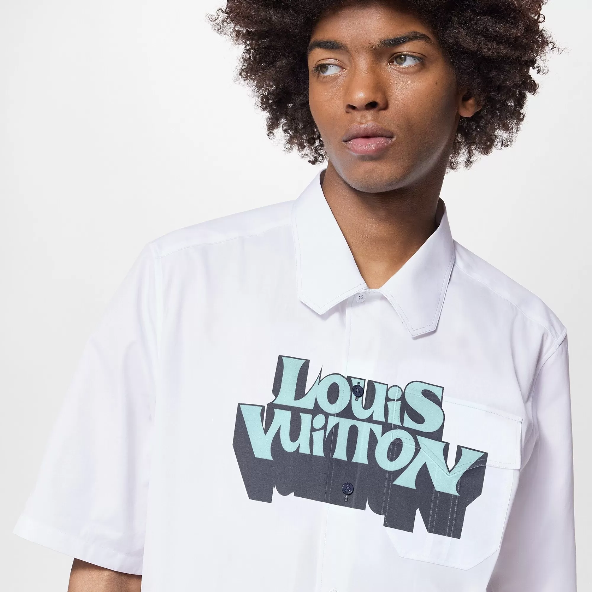 Cheap Louis Vuitton Graphic Short-Sleeved Shirt