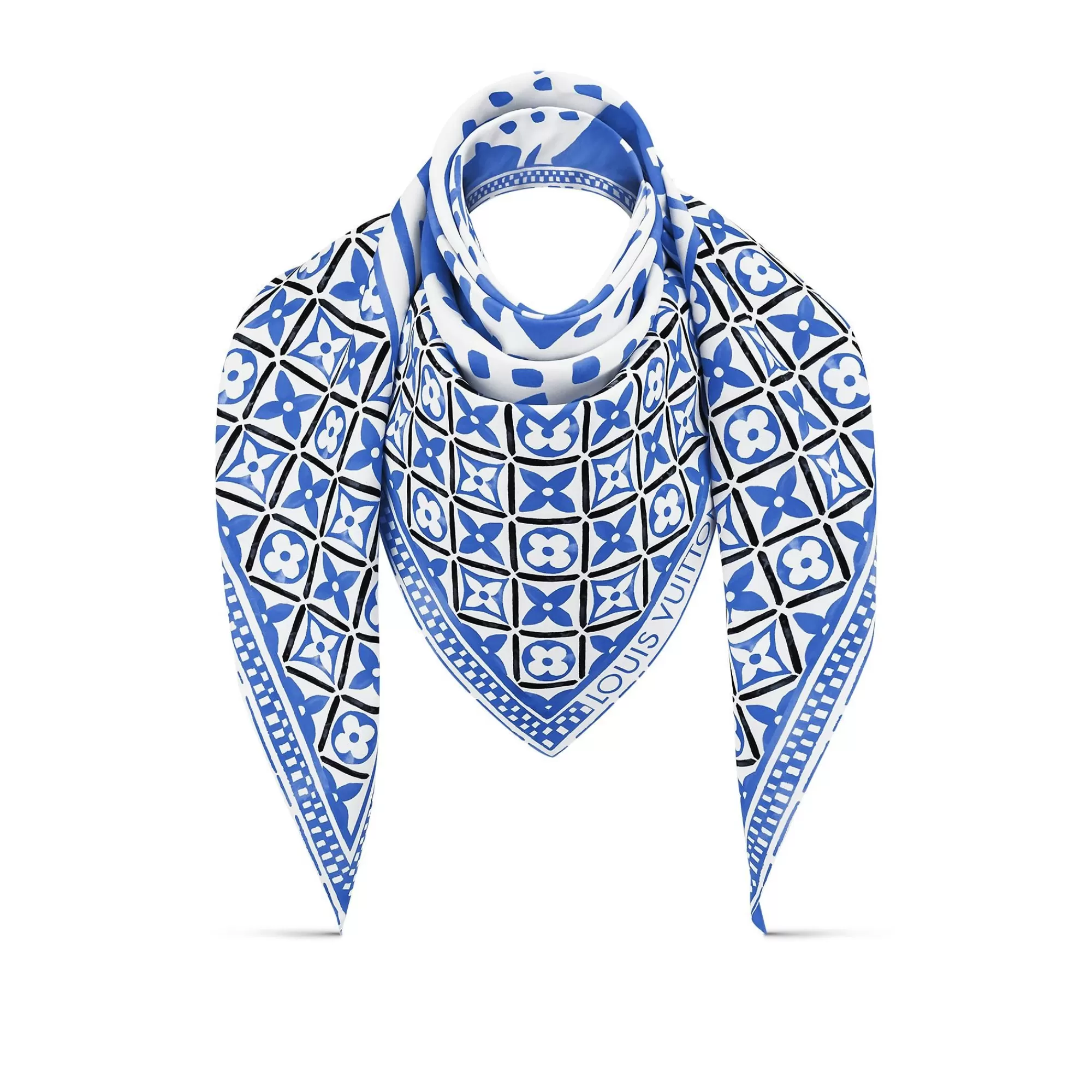 Cheap Louis Vuitton Graphic Tile Mosaic Lozenge Blue