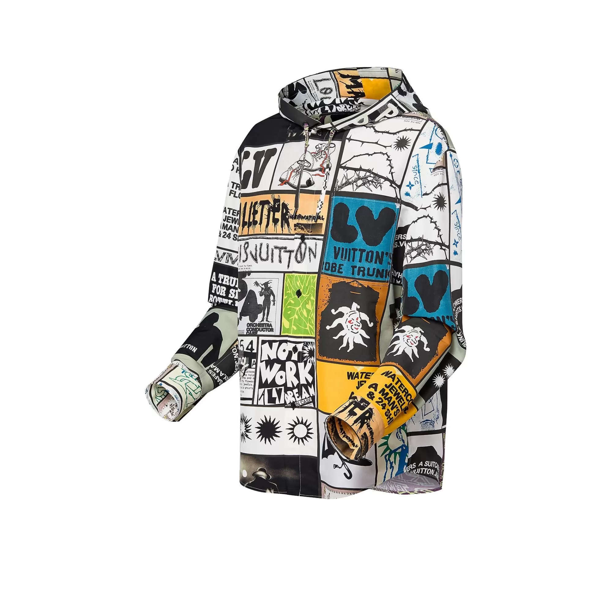 Sale Louis Vuitton Hooded Silk Blend Overshirt