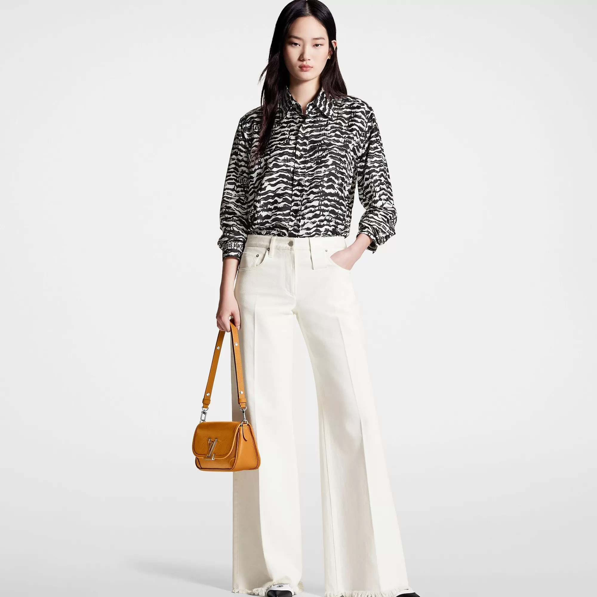 Discount Louis Vuitton Ink Tiger Silk Shirt