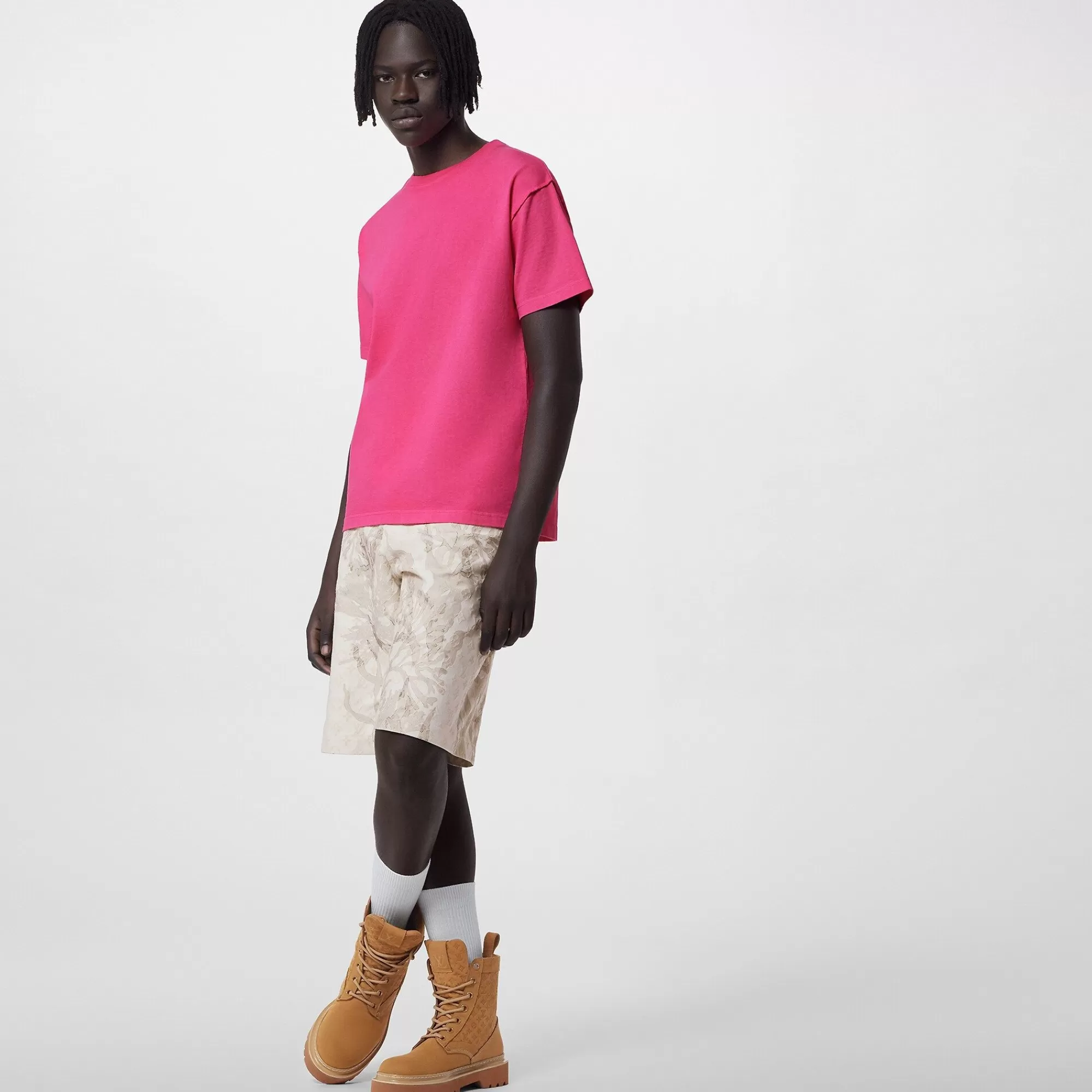 Clearance Louis Vuitton Inside-Out Cotton T-Shirt Pink