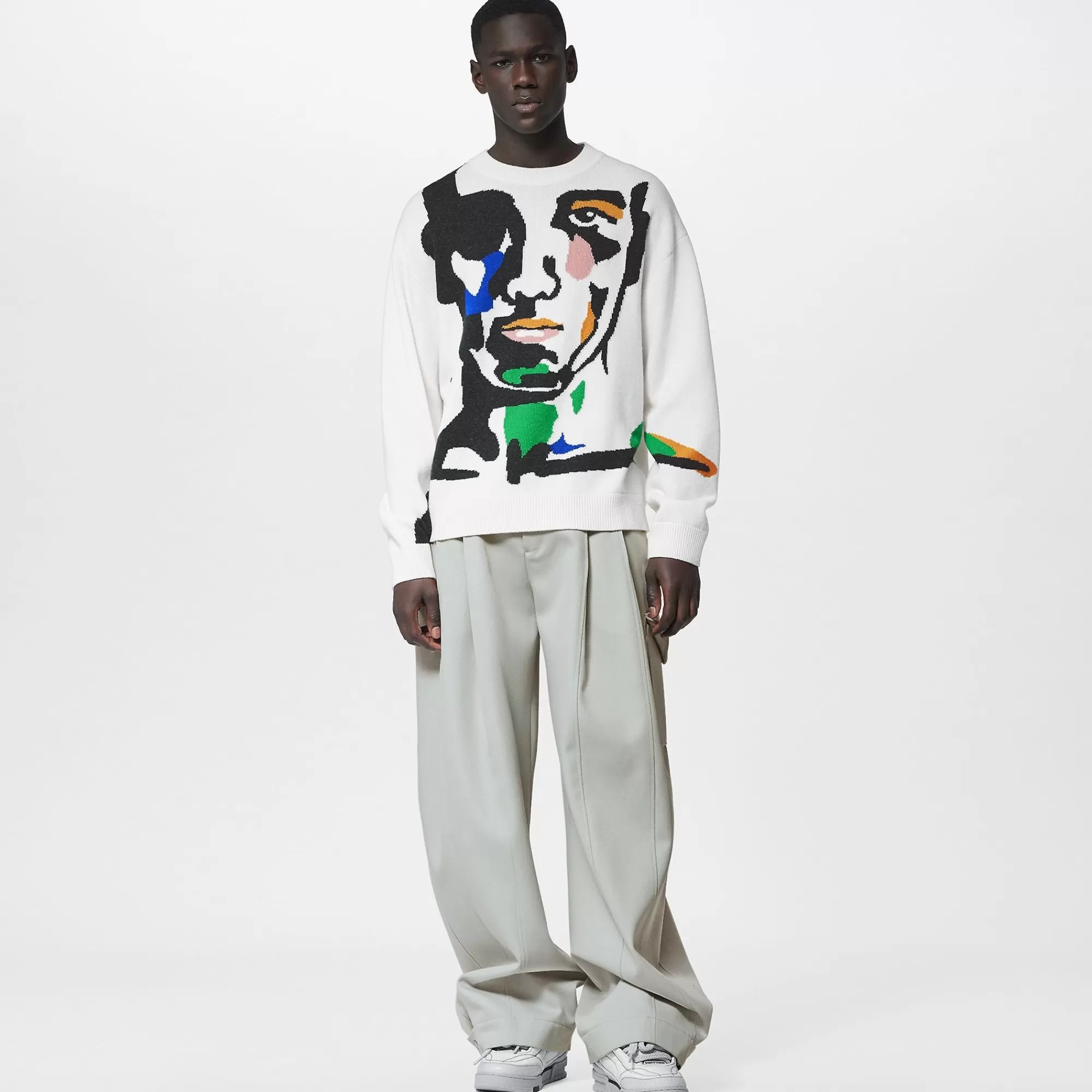 Store Louis Vuitton Intarsia Cashmere Wool Crewneck