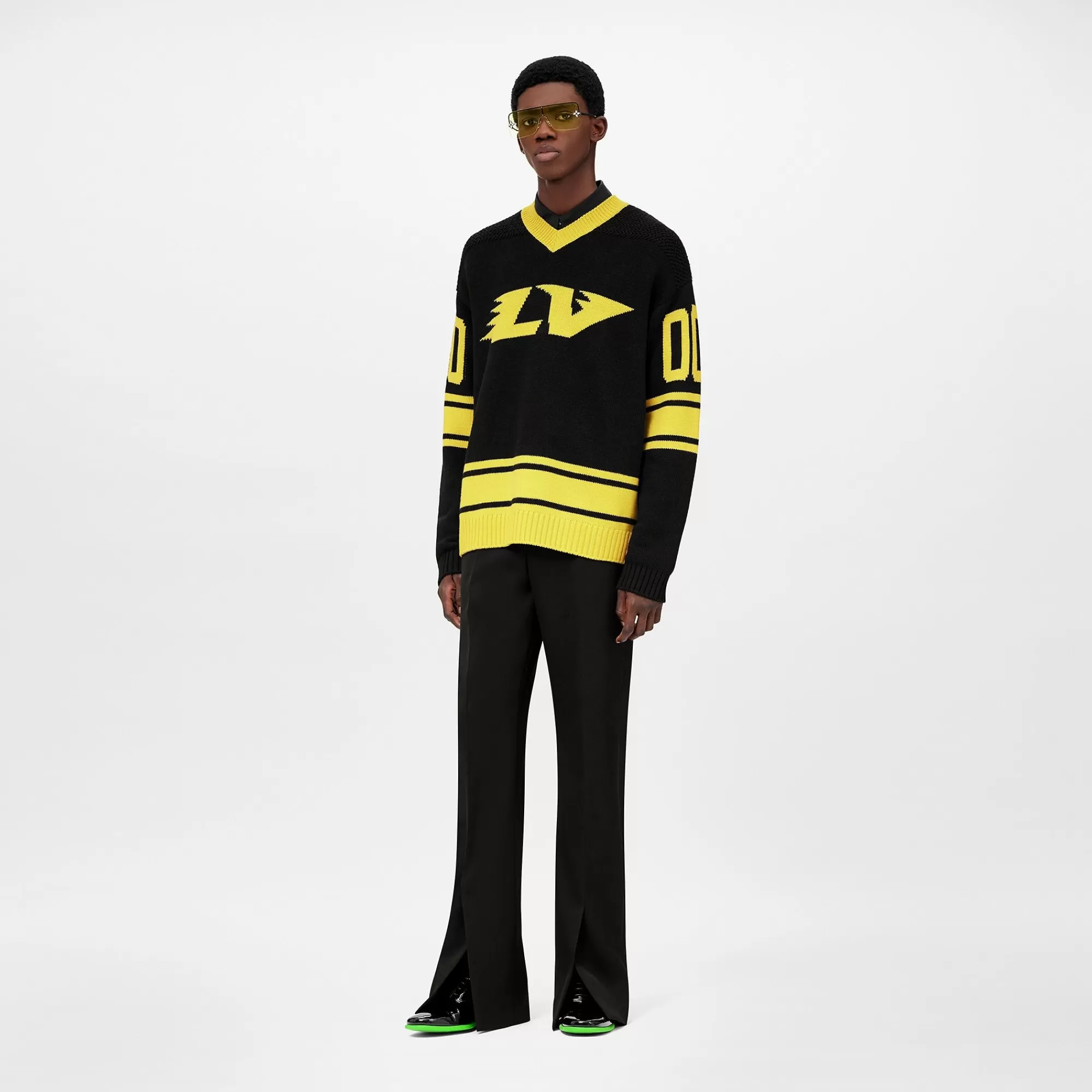Best Sale Louis Vuitton Intarsia Football T-Shirt