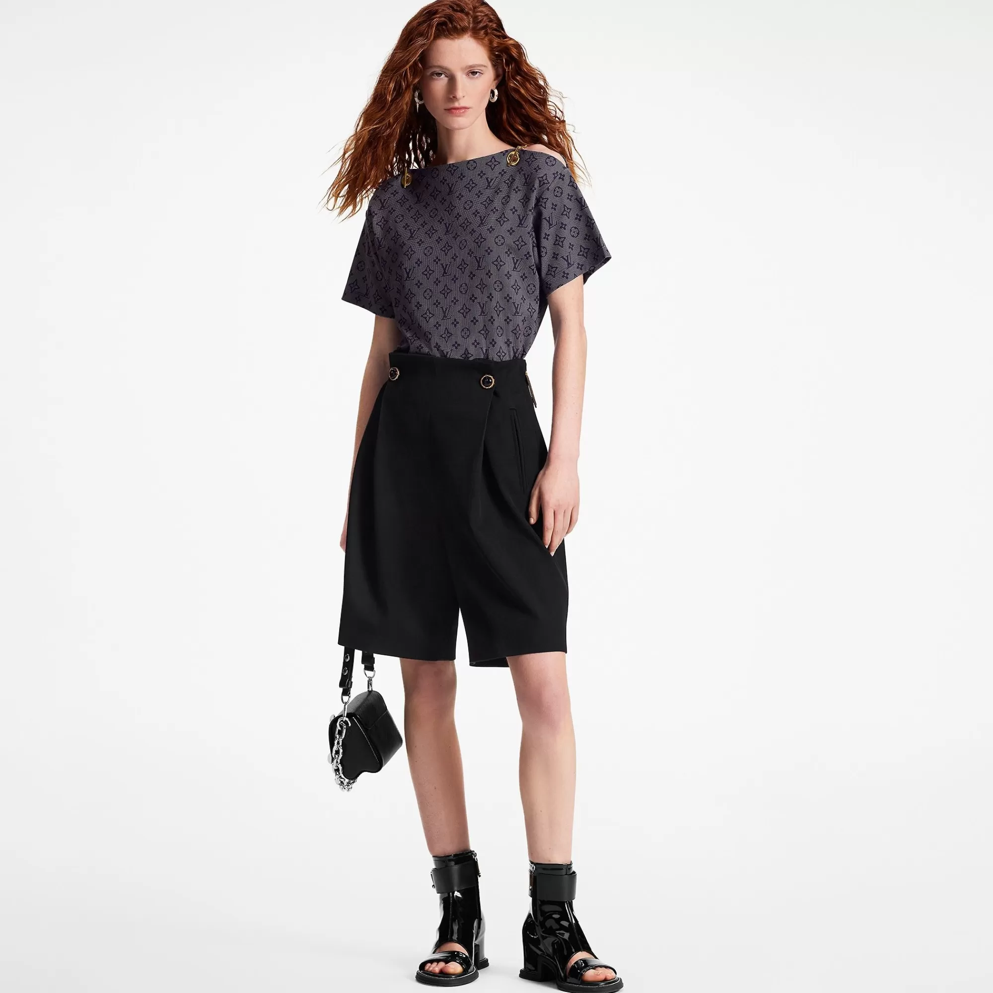 Fashion Louis Vuitton Inverted Mahina Monogram Chain Shoulder T-Shirt