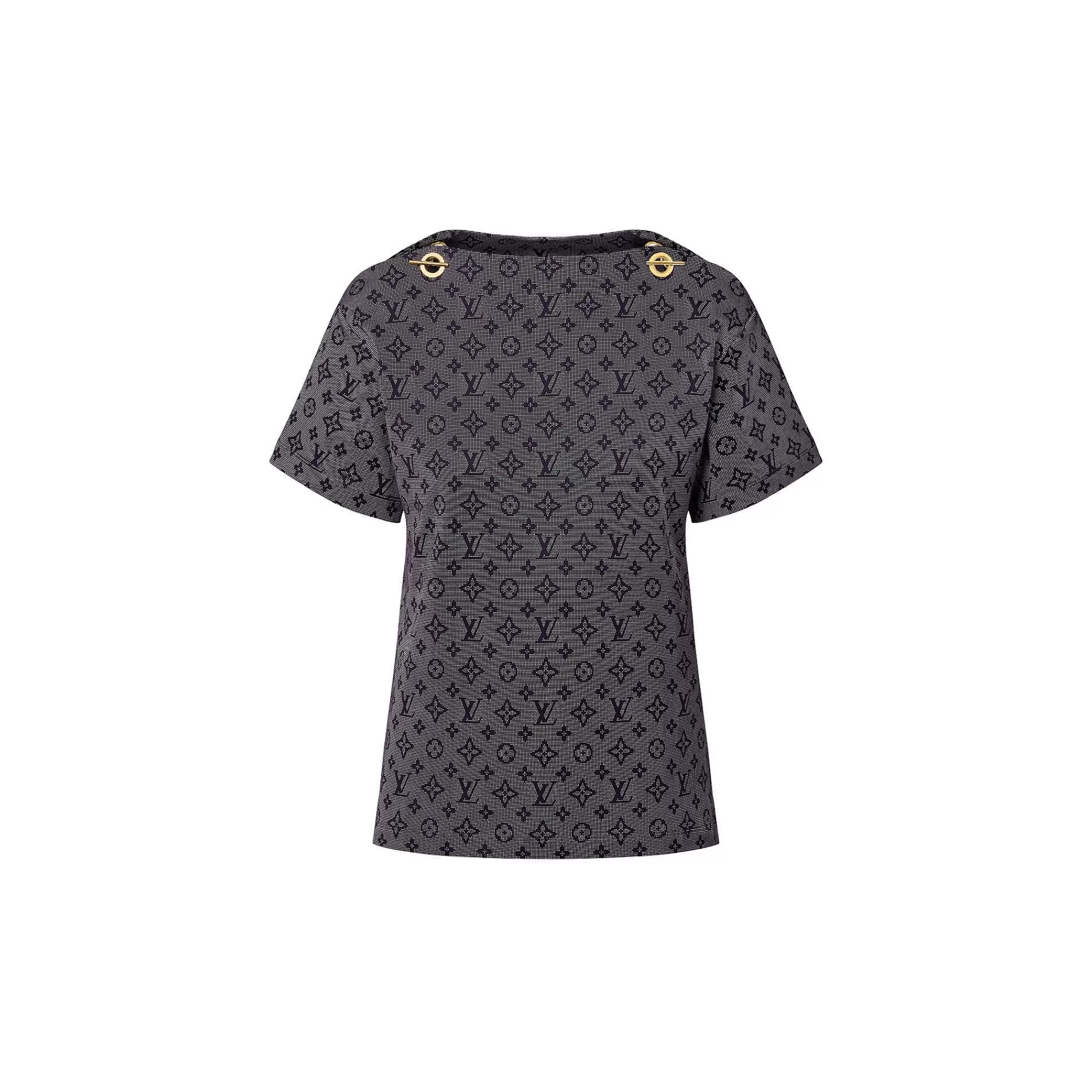 Fashion Louis Vuitton Inverted Mahina Monogram Chain Shoulder T-Shirt