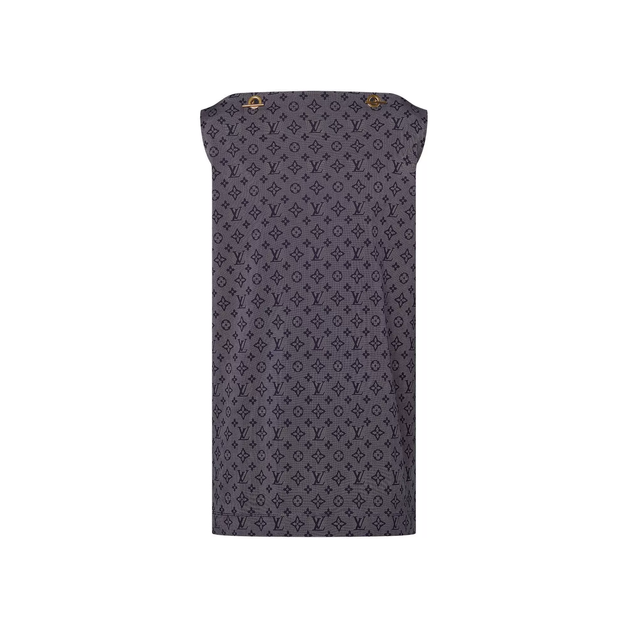 New Louis Vuitton Inverted Mahina Monogram Chain Shoulder T-Shirt Dress