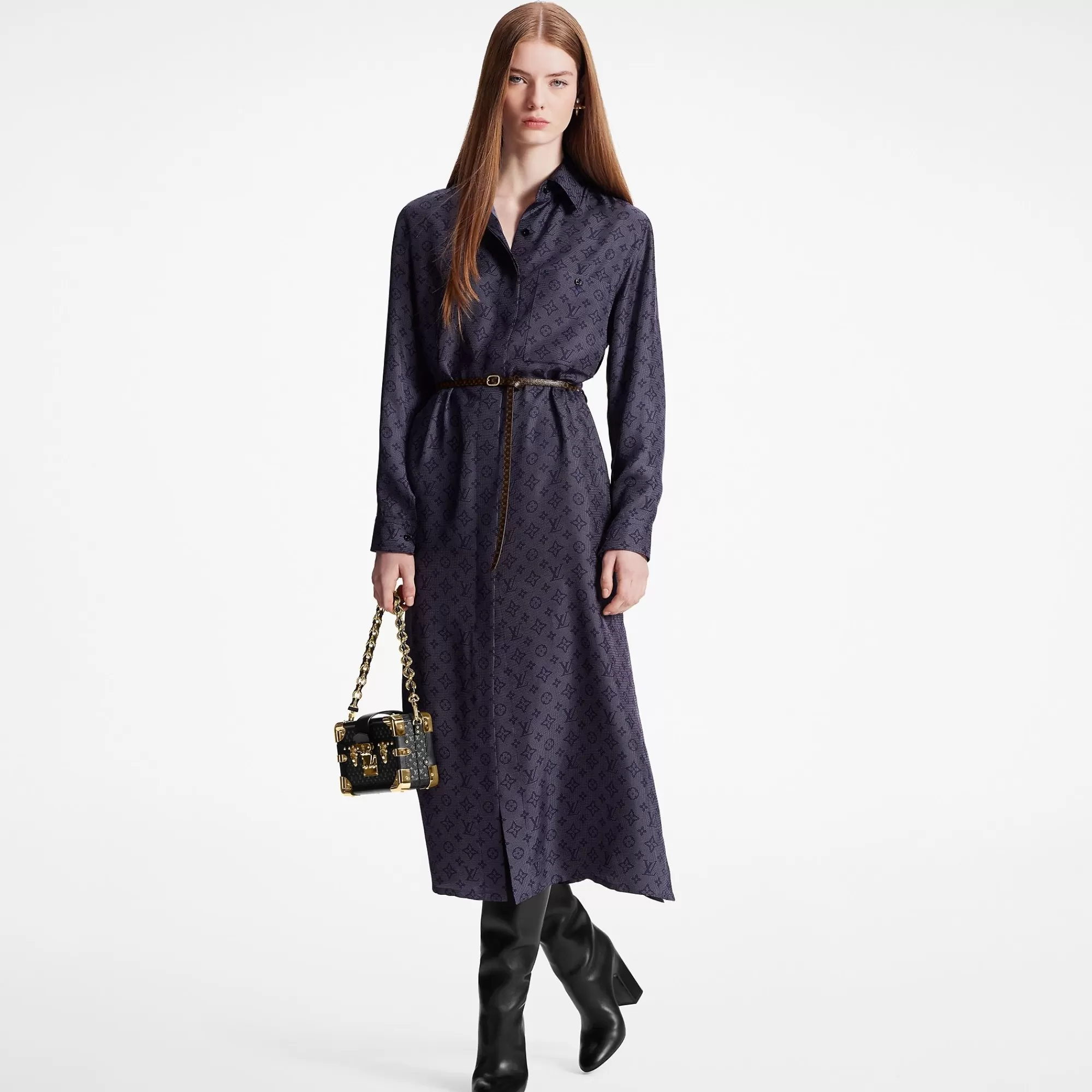 Cheap Louis Vuitton Inverted Mahina Monogram Shirt Dress