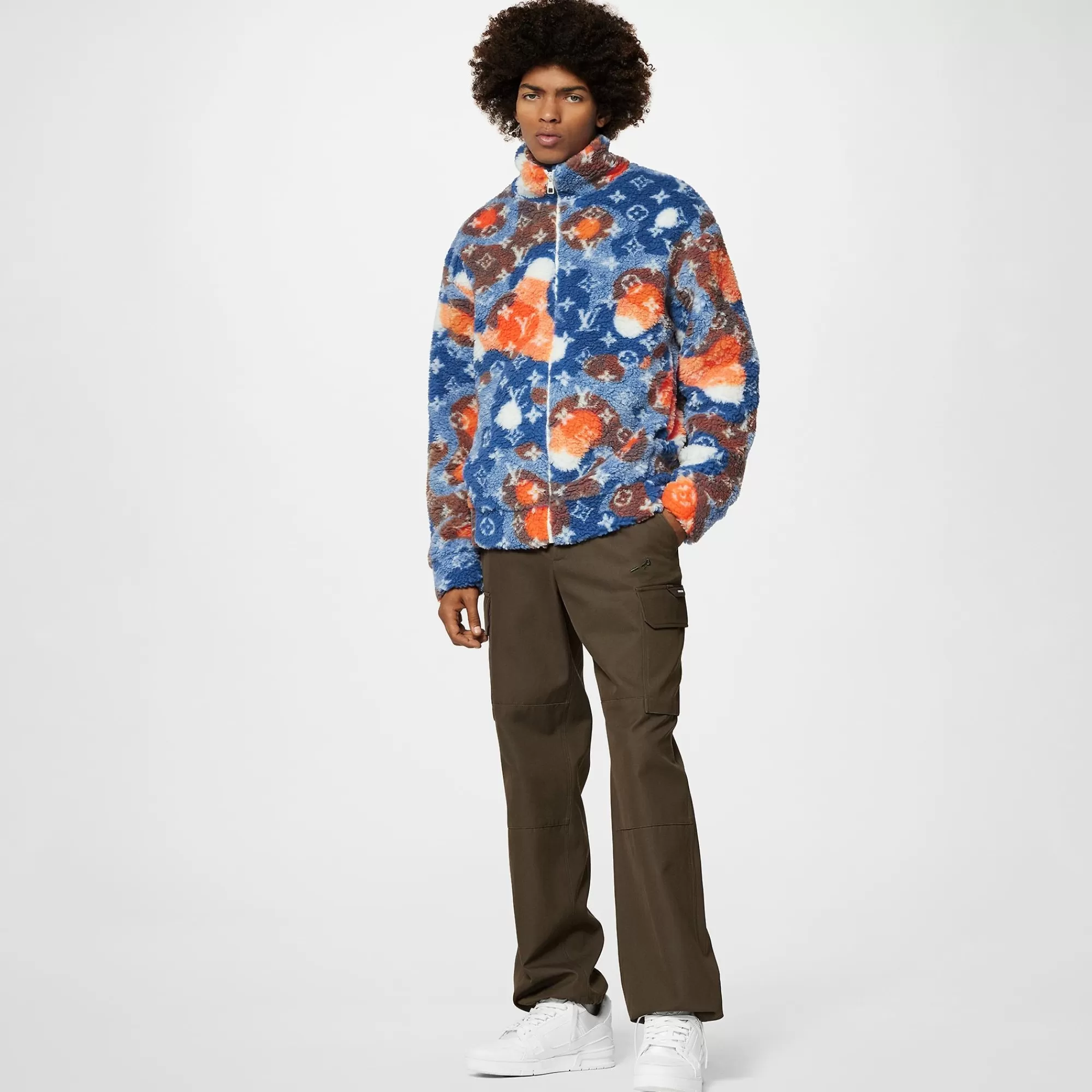 Cheap Louis Vuitton Jacquard Camo Fleece Blouson