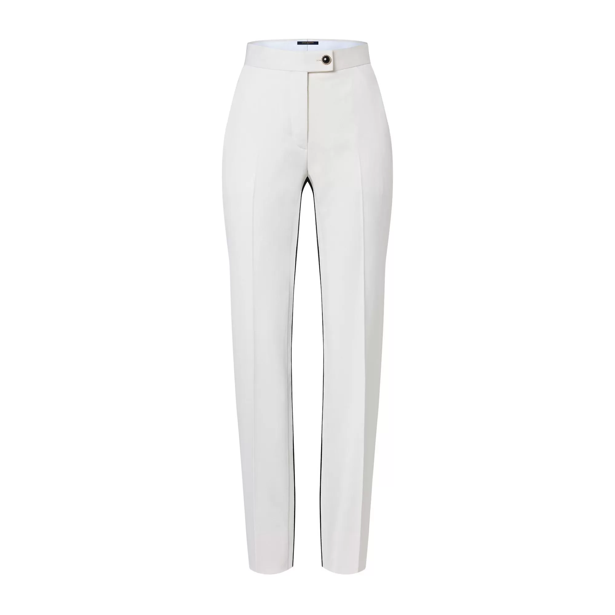 Store Louis Vuitton Jewel Button Tuxedo Pants Milk White