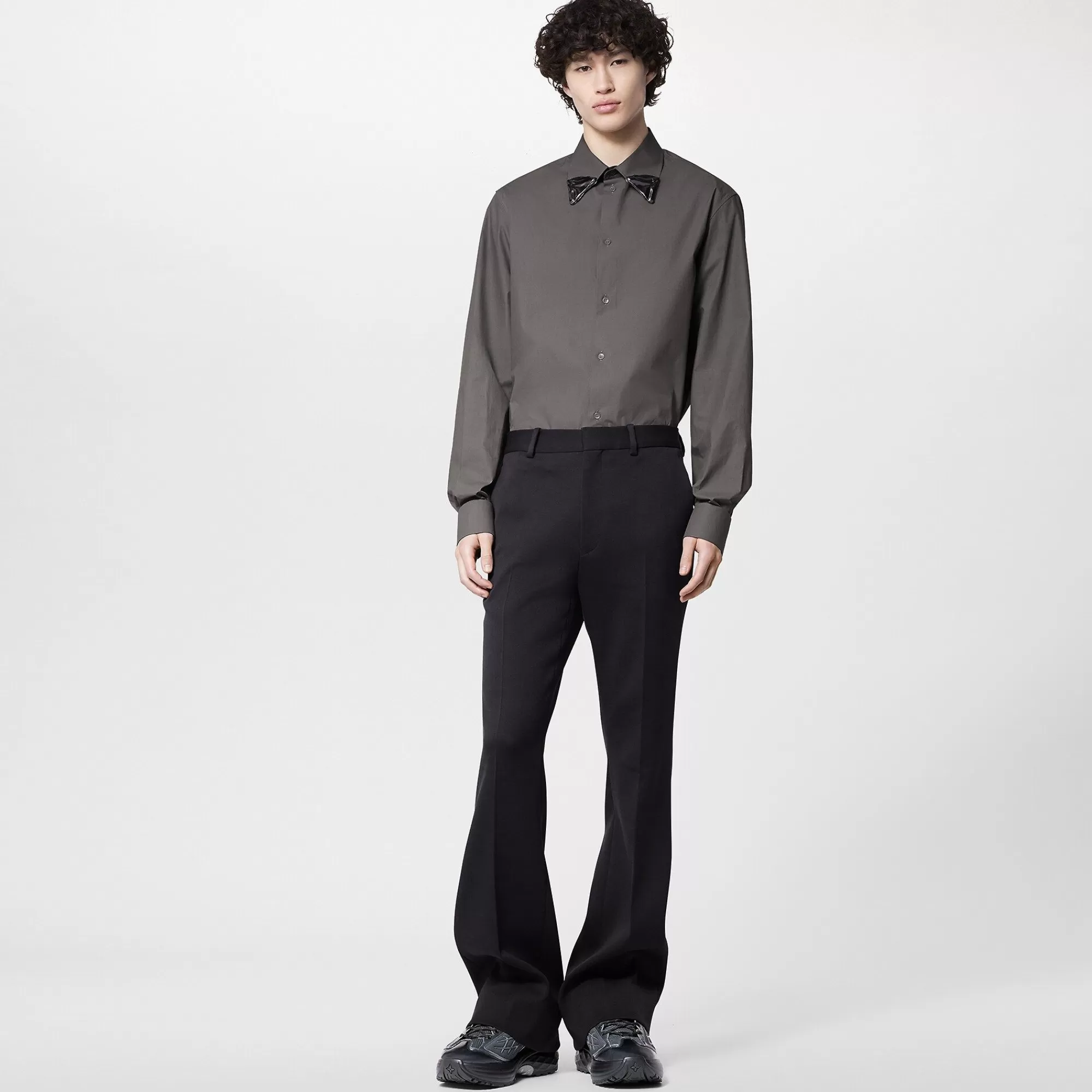 Sale Louis Vuitton Jewel Collar Long-Sleeved Cotton Shirt