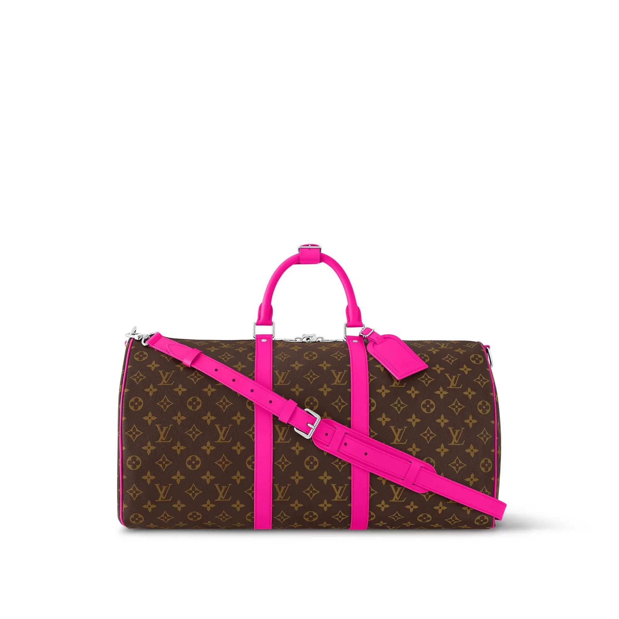New Louis Vuitton Keepall Bandouliere 50 Fuchsia