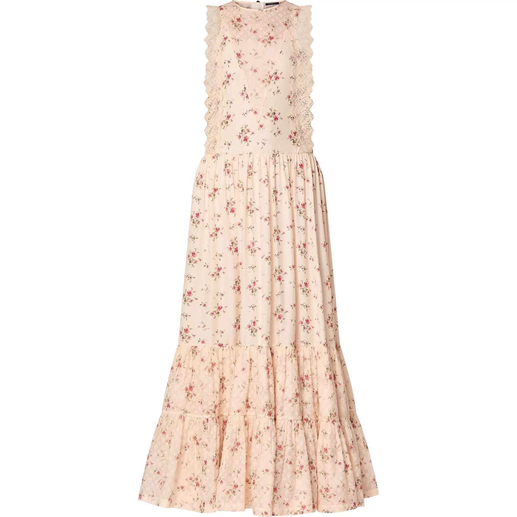 Best Louis Vuitton Lace Trim Floral Dress