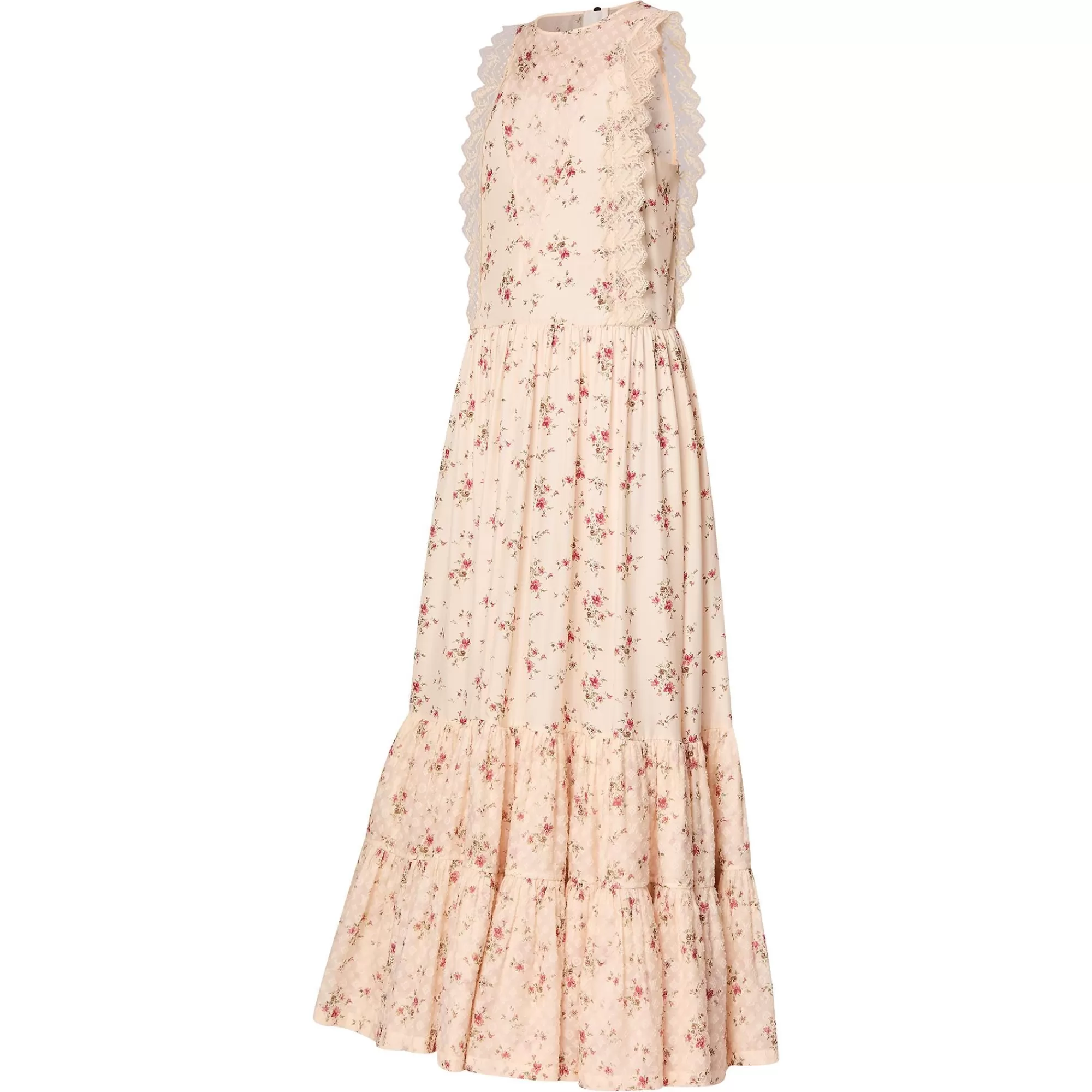 Best Louis Vuitton Lace Trim Floral Dress