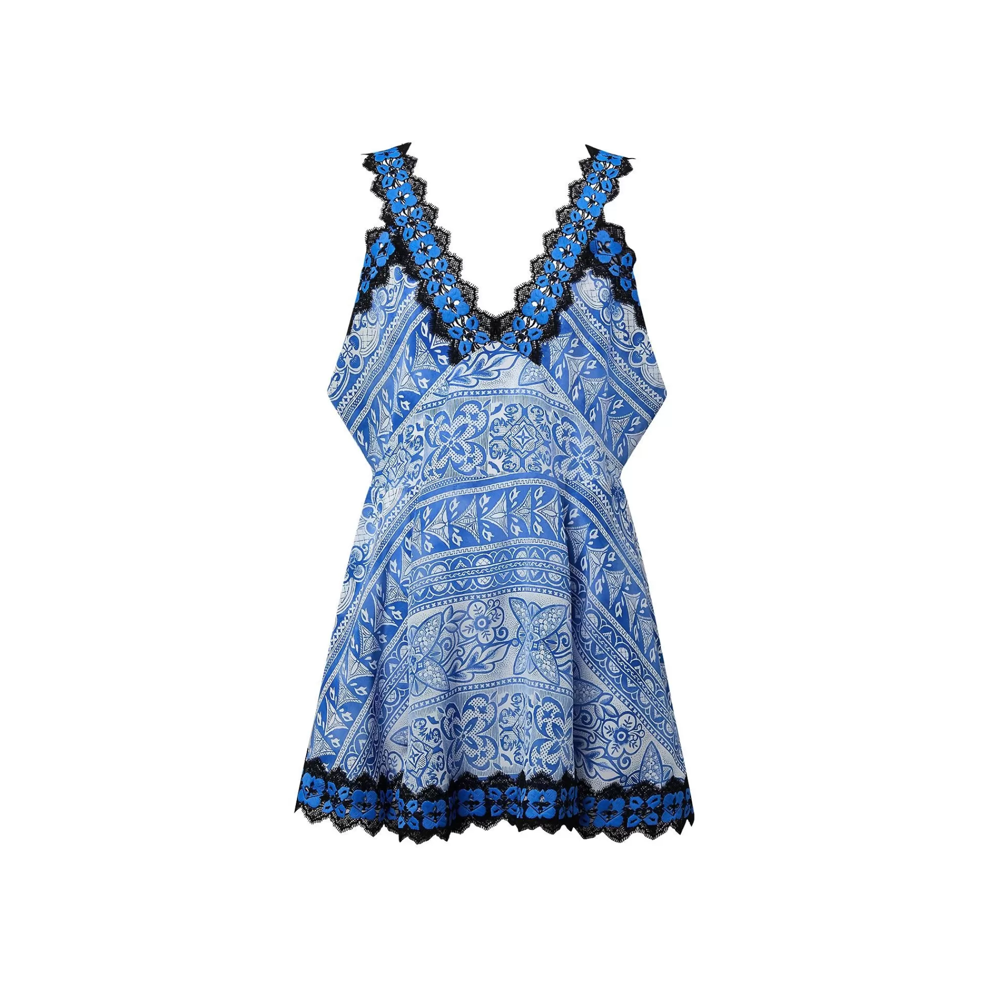 Best Louis Vuitton Lace Trim Monogram Tile Dress