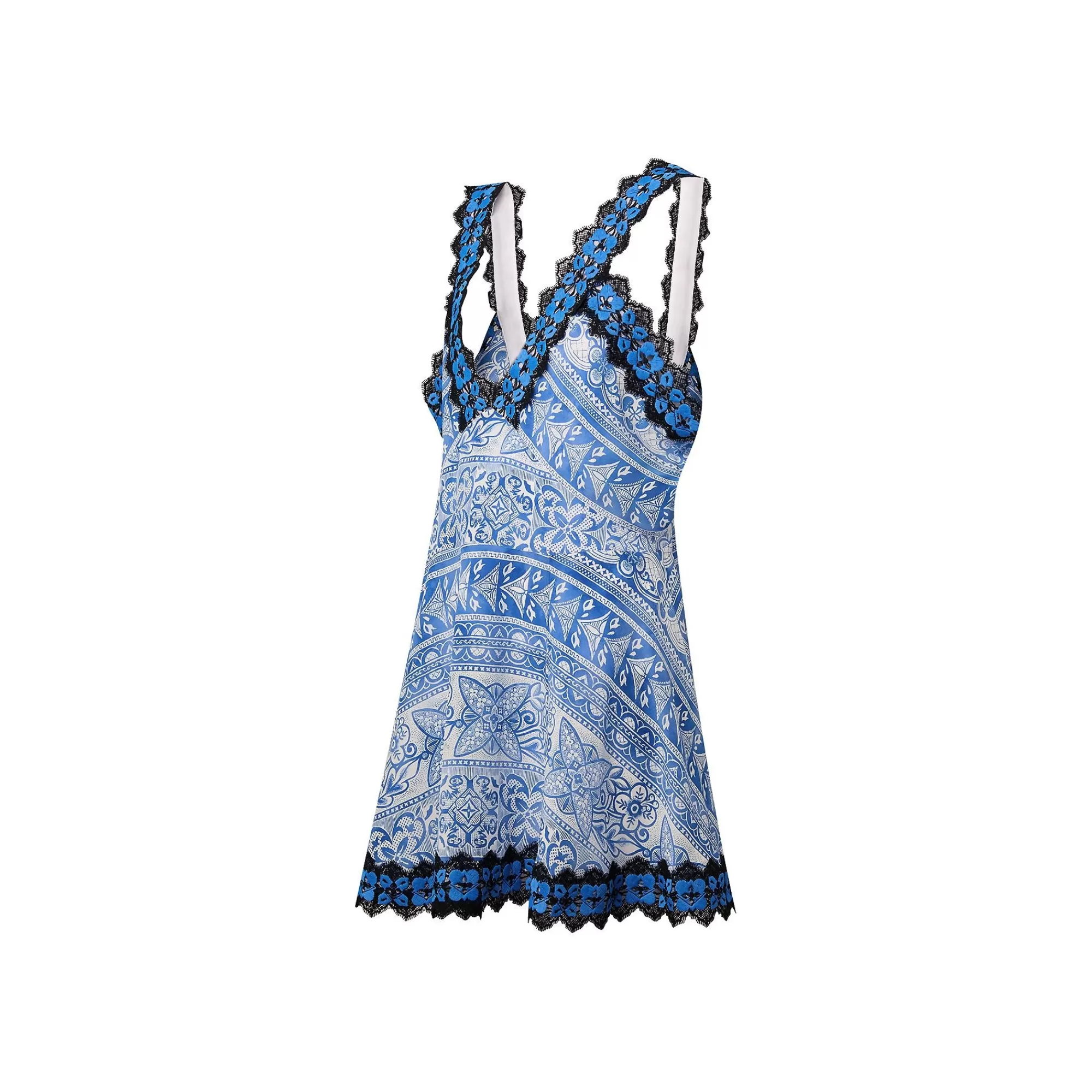 Best Louis Vuitton Lace Trim Monogram Tile Dress
