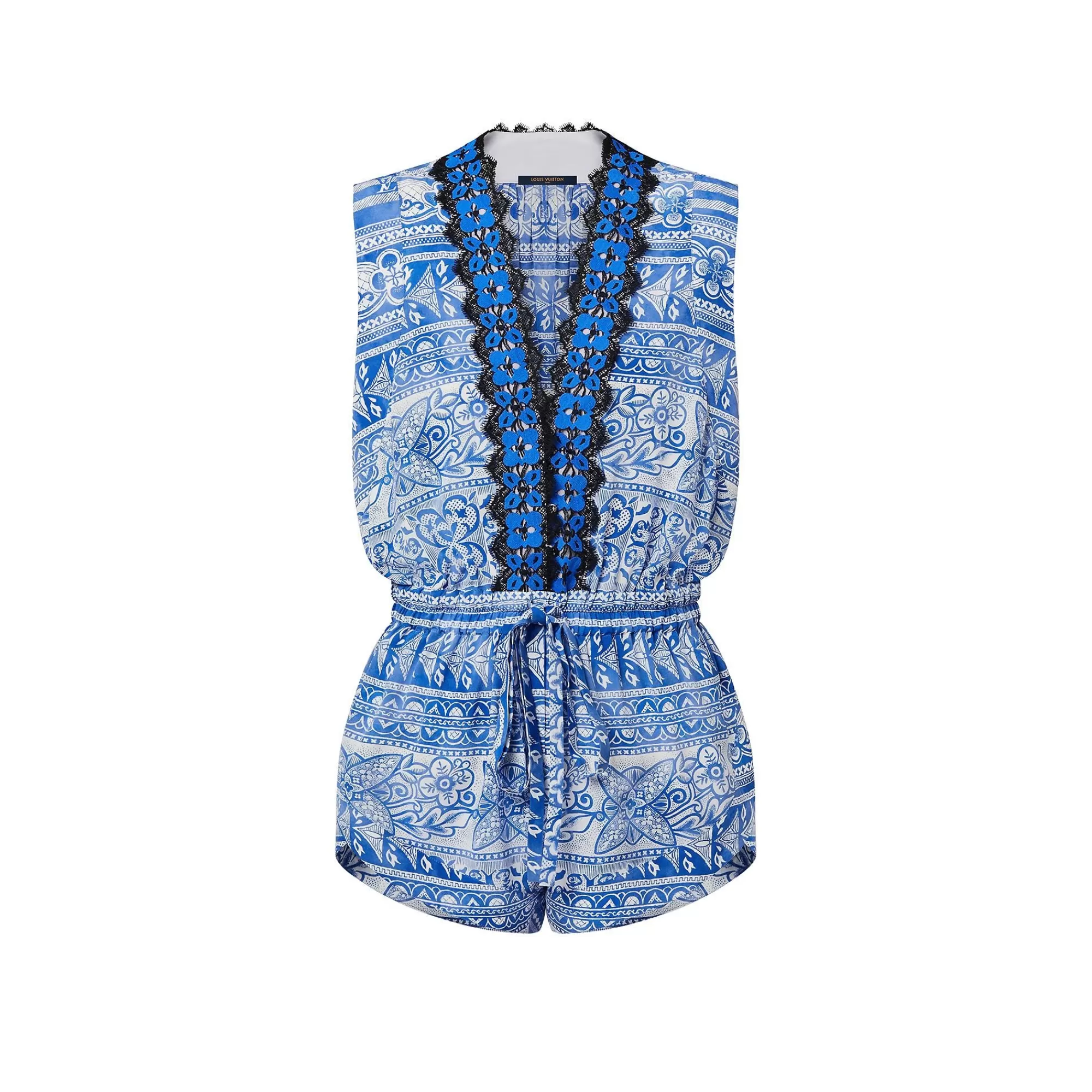 Cheap Louis Vuitton Lace Trim Monogram Tile Playsuit