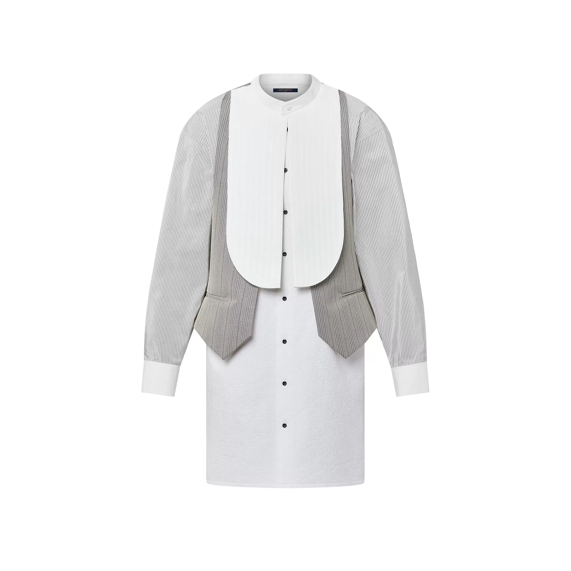 Online Louis Vuitton Layered Bib Shirt Dress