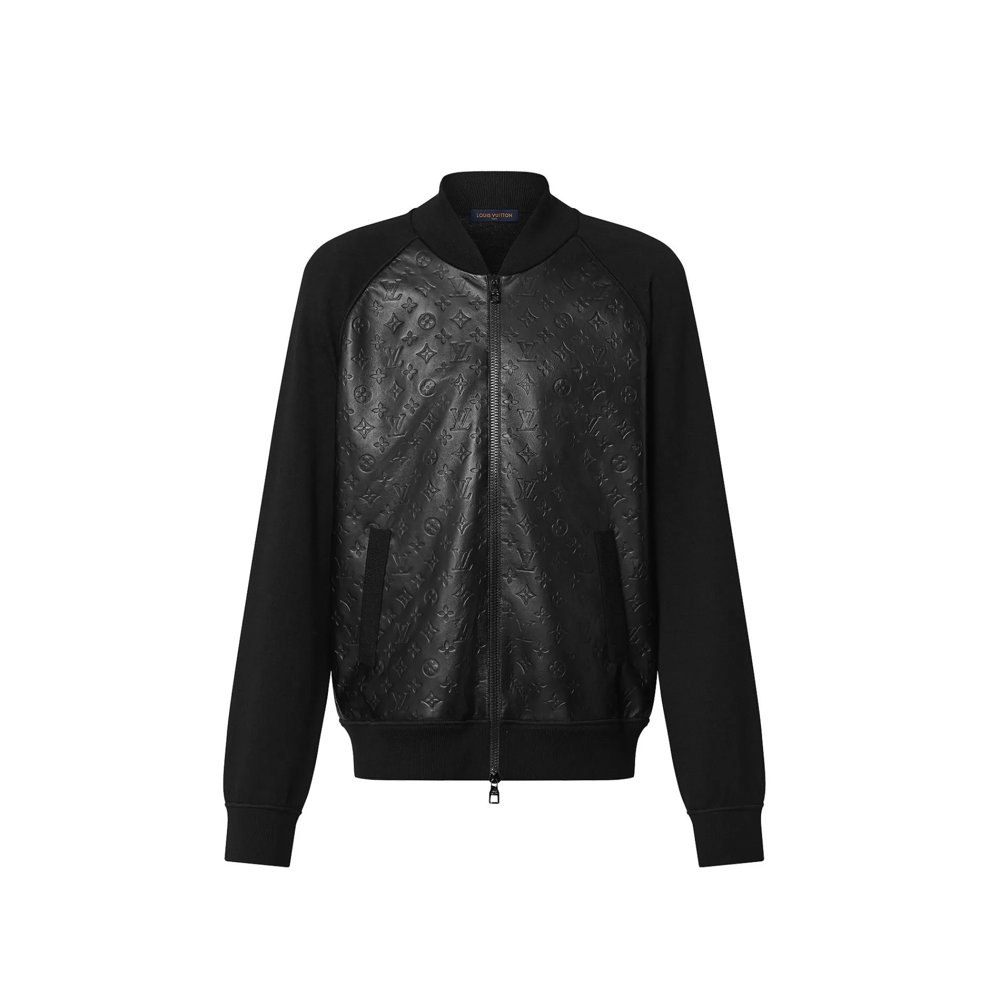 Store Louis Vuitton Leather And Knitted Wool Blouson