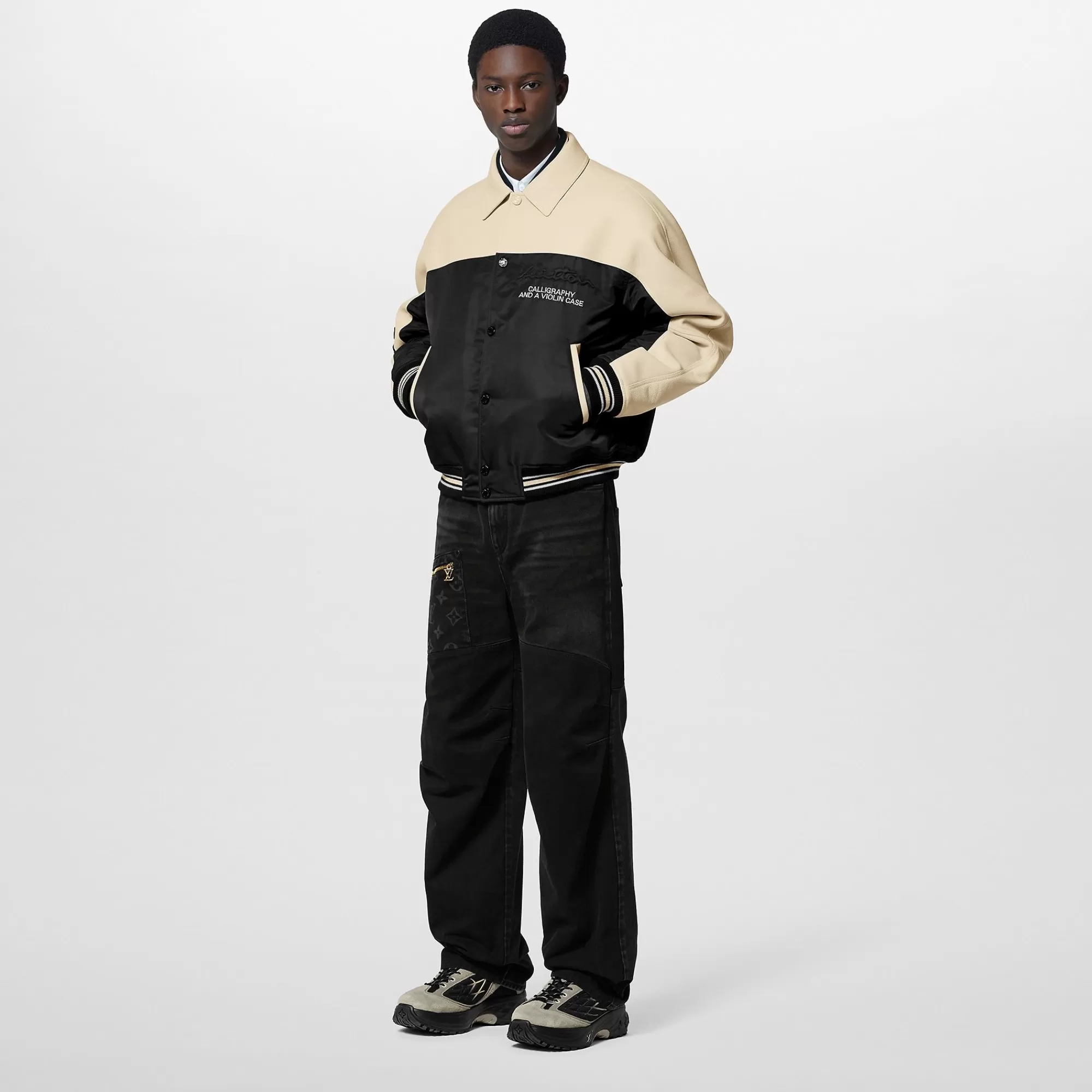Cheap Louis Vuitton Leather And Nylon Blouson