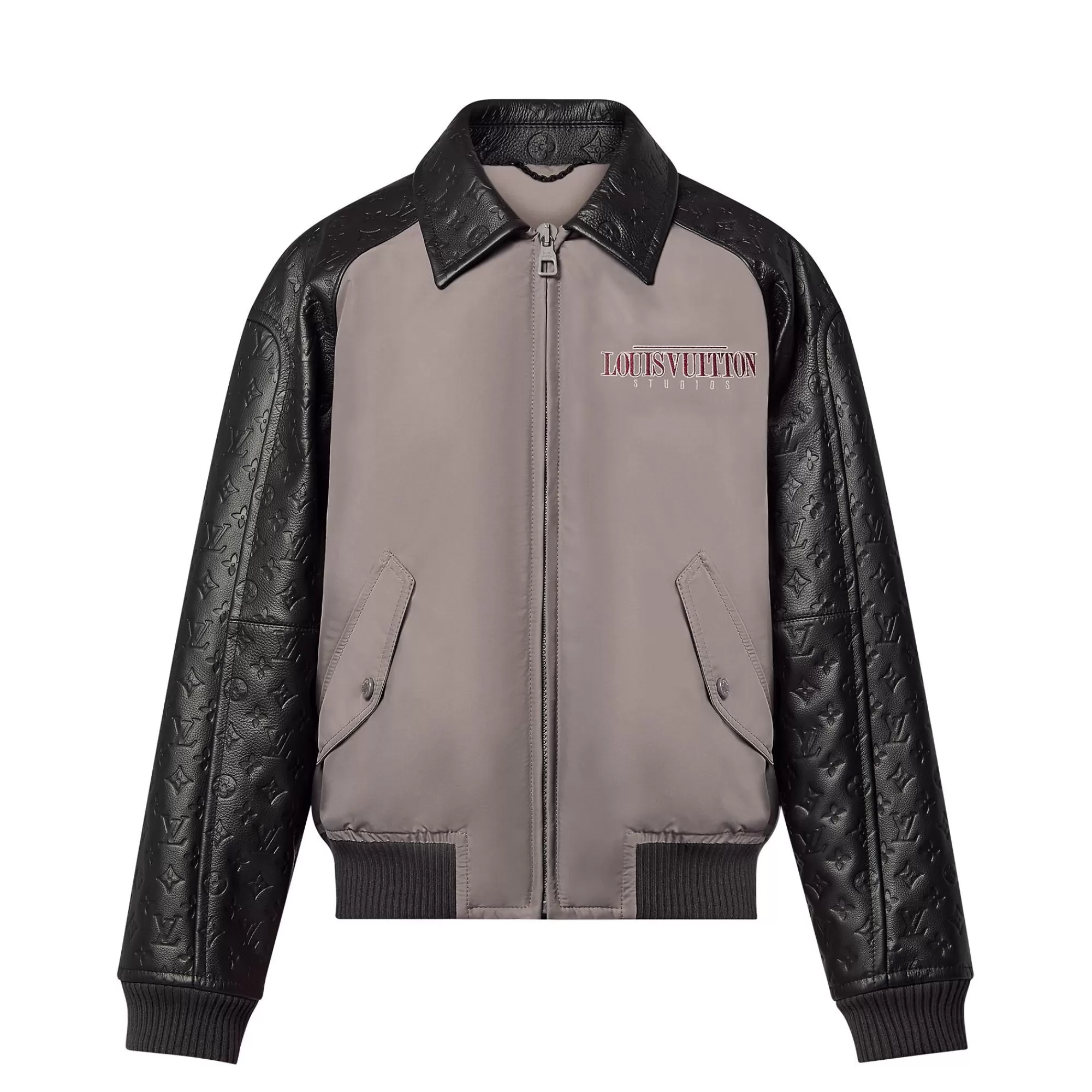 Fashion Louis Vuitton Leather And Nylon Blouson