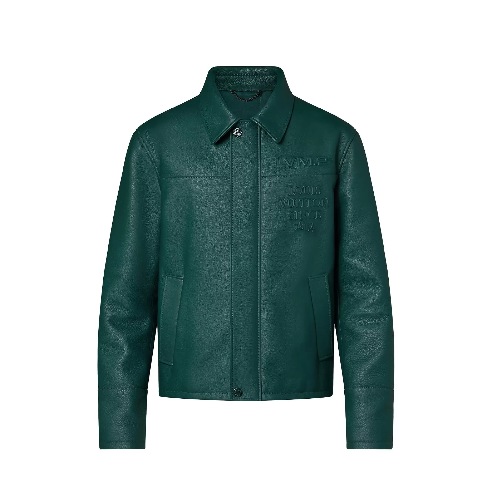 Flash Sale Louis Vuitton Leather Blouson Pine Green