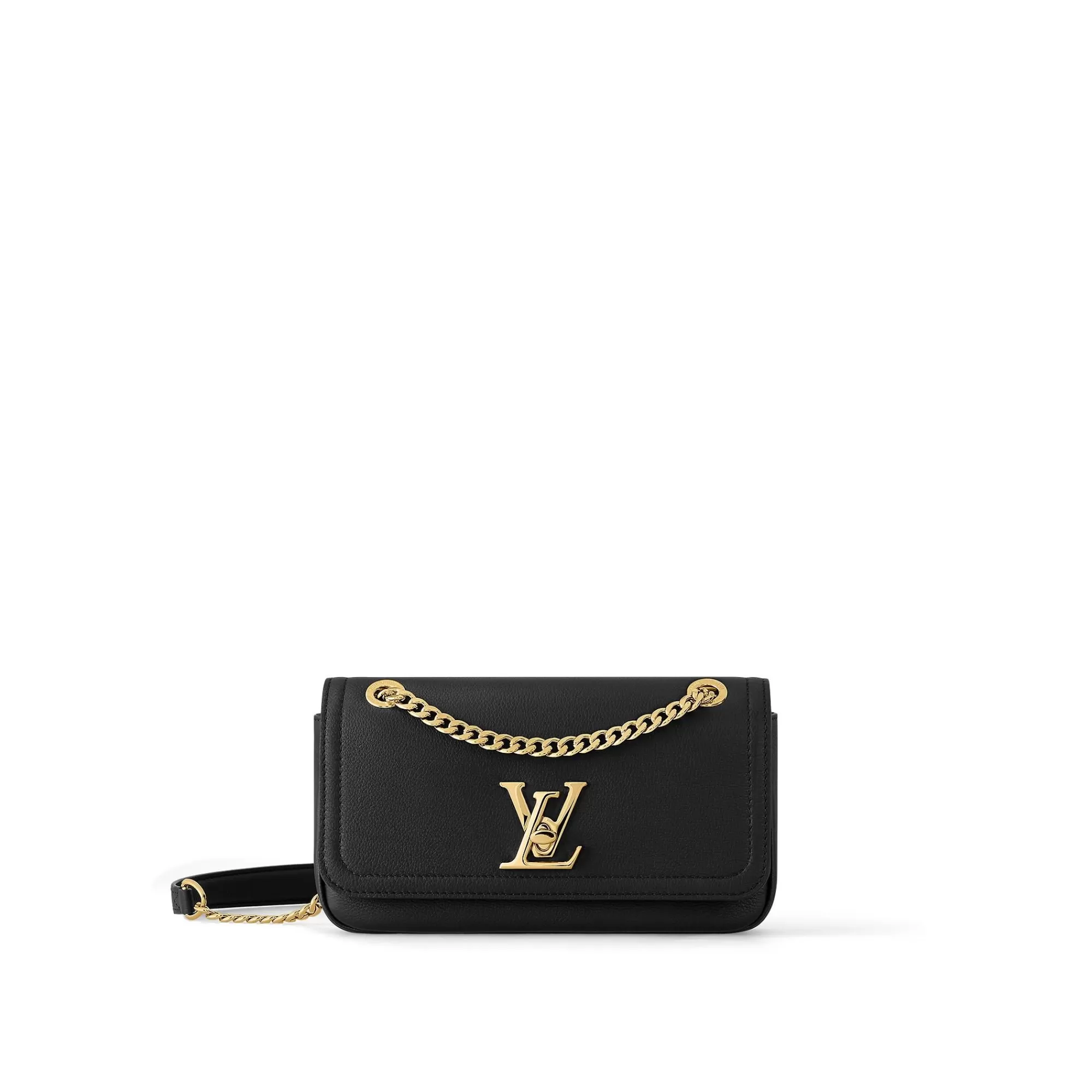 Online Louis Vuitton Lockme Chain Bag East West Black